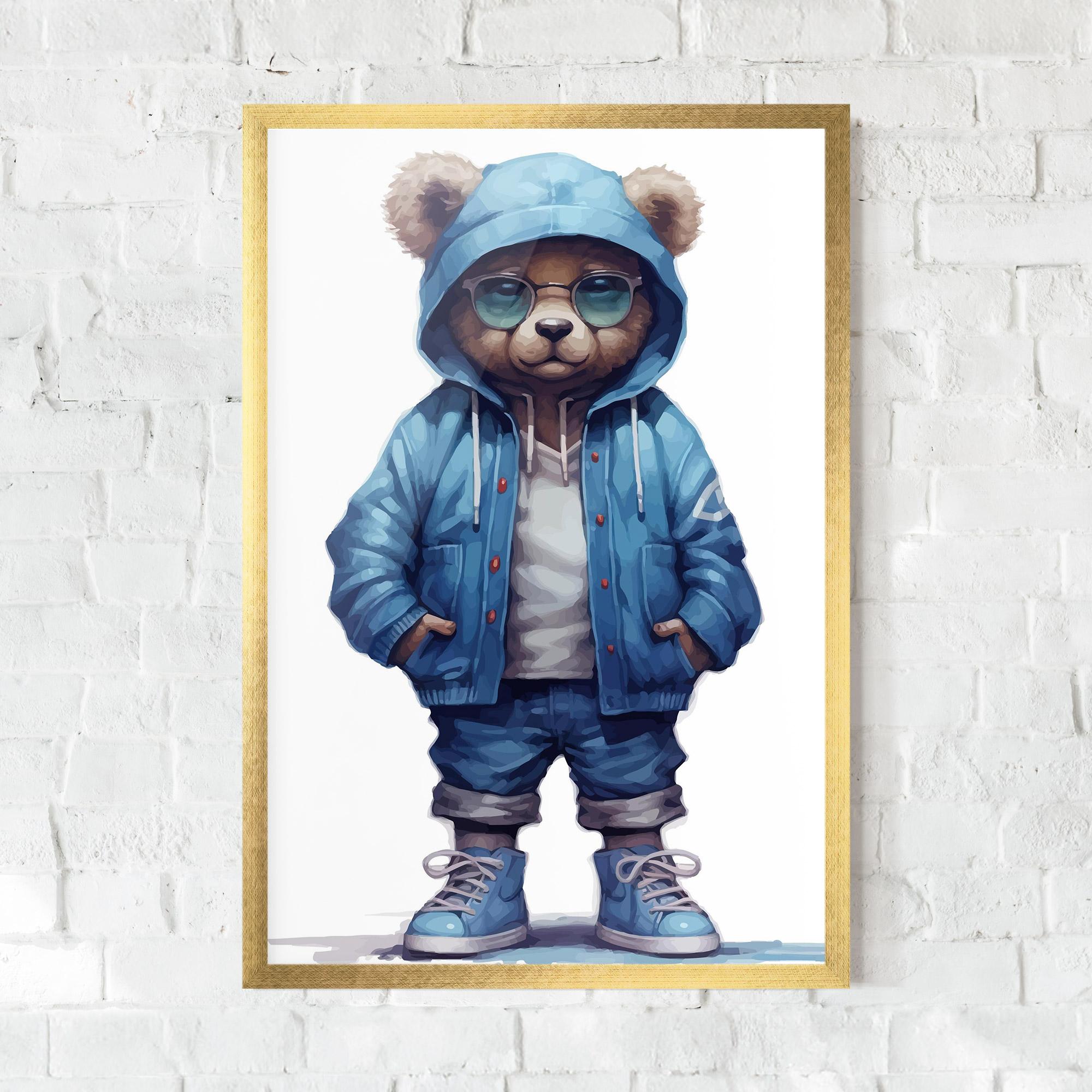 Gerahmte Poster Glasses Bear mockup 0
