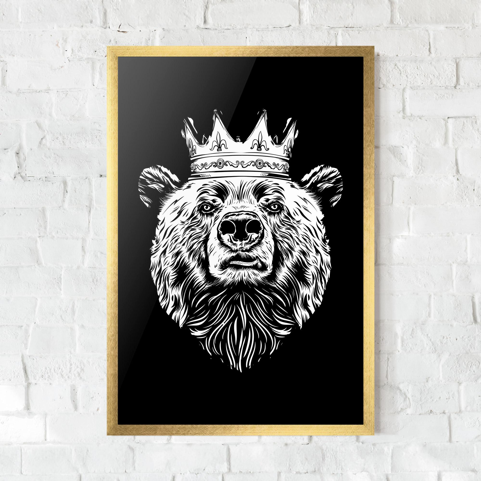Gerahmte Poster King Bear mockup 0