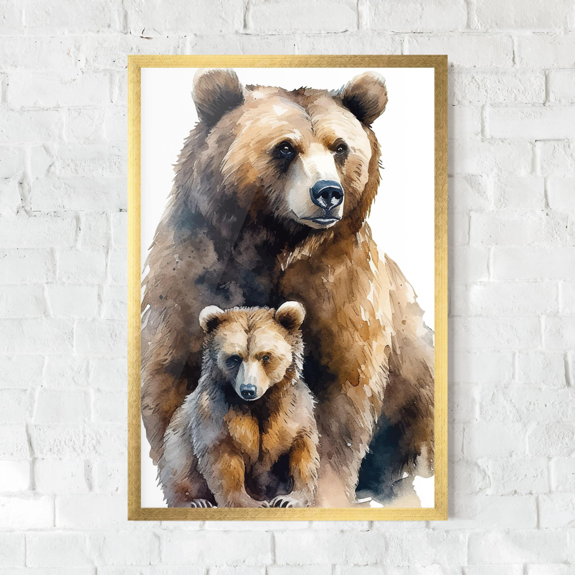 Gerahmte Poster Mama Bear mockup 0