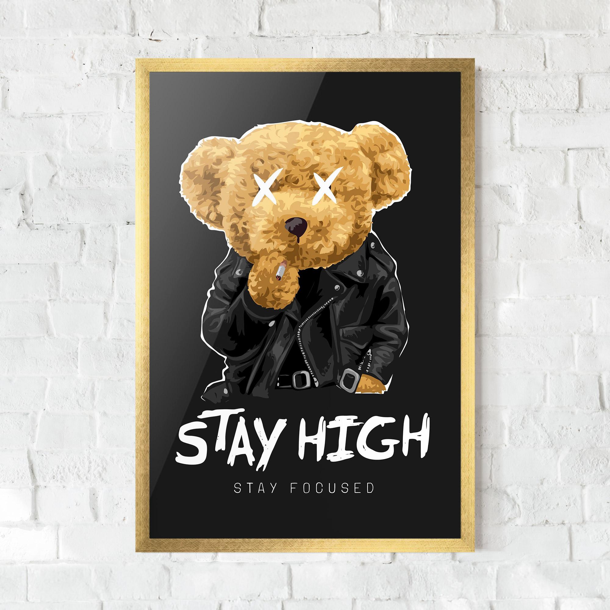 Gerahmte Poster Stay High mockup 0