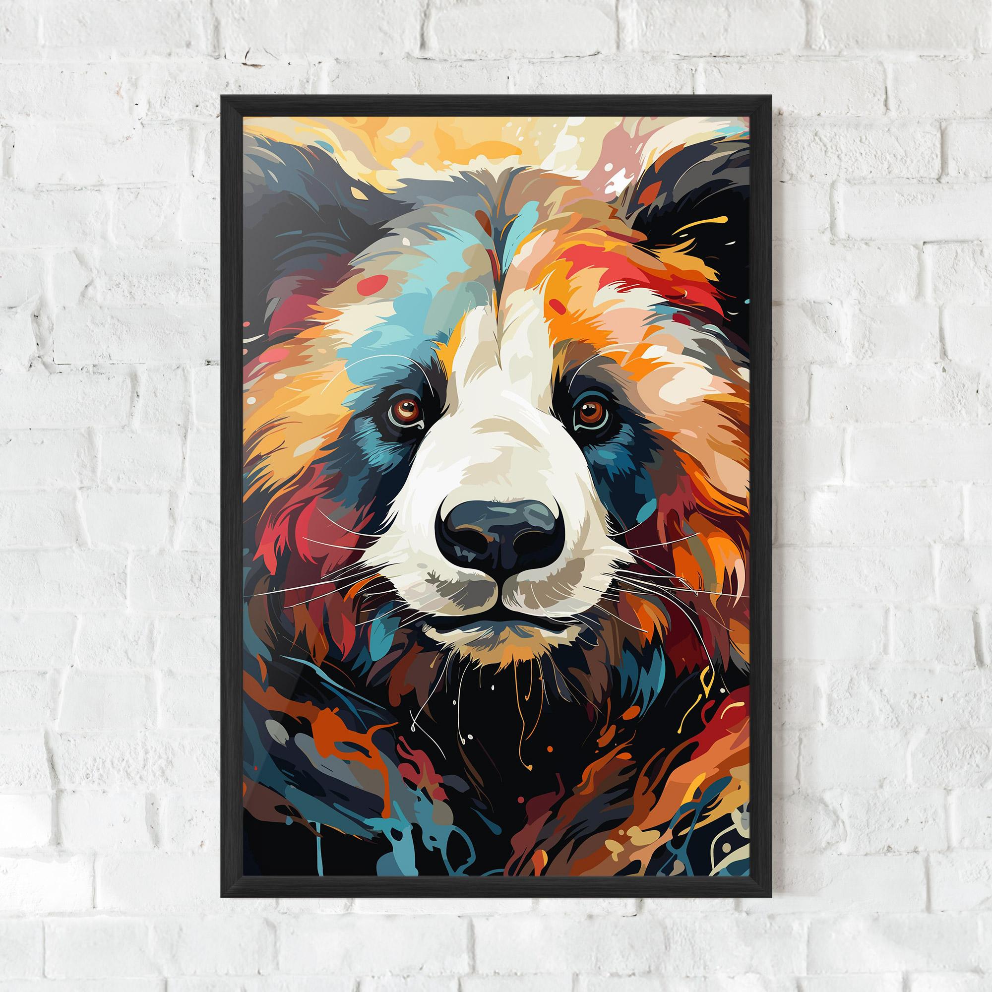 Gerahmte Poster Cream Color Bear mockup 0