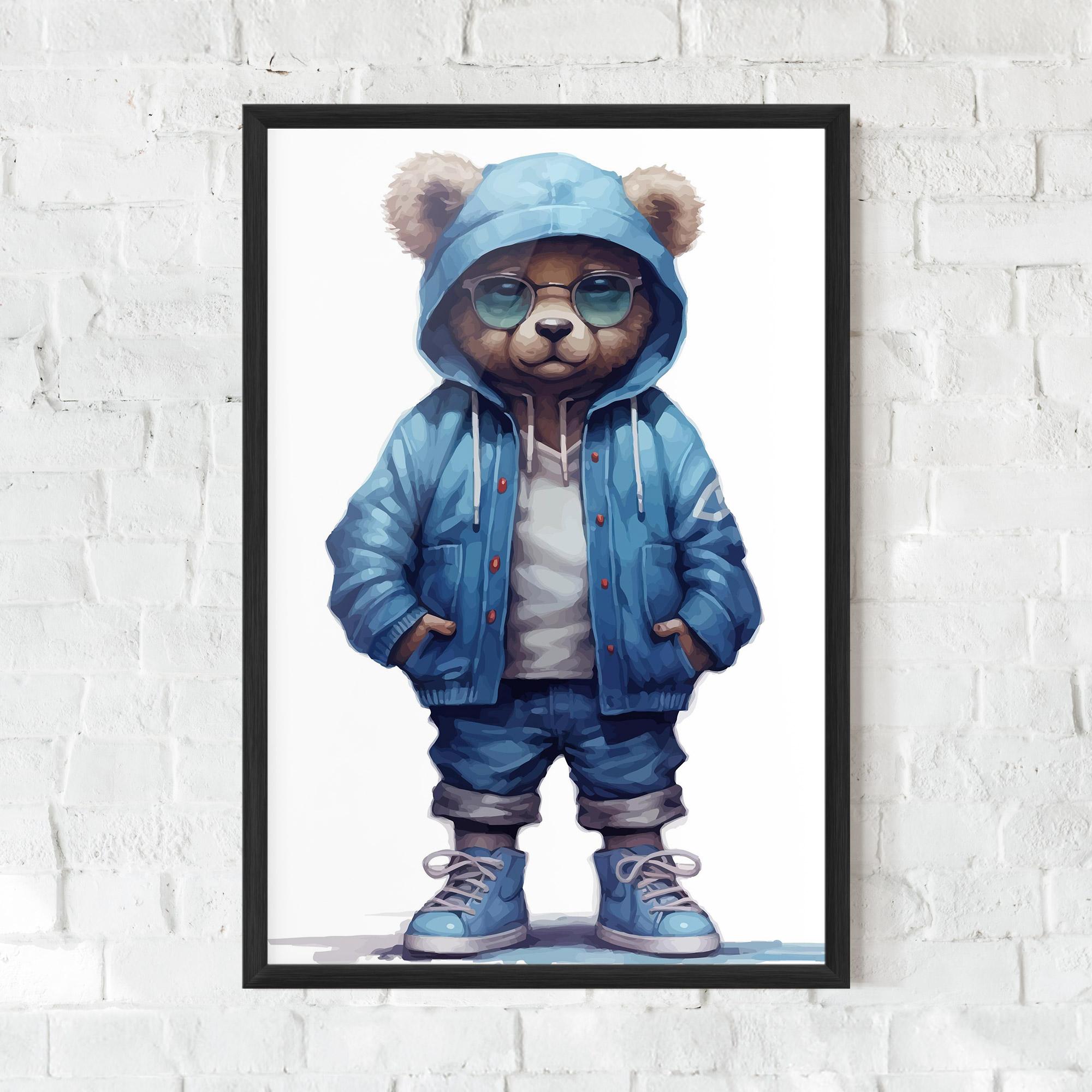 Gerahmte Poster Glasses Bear mockup 0
