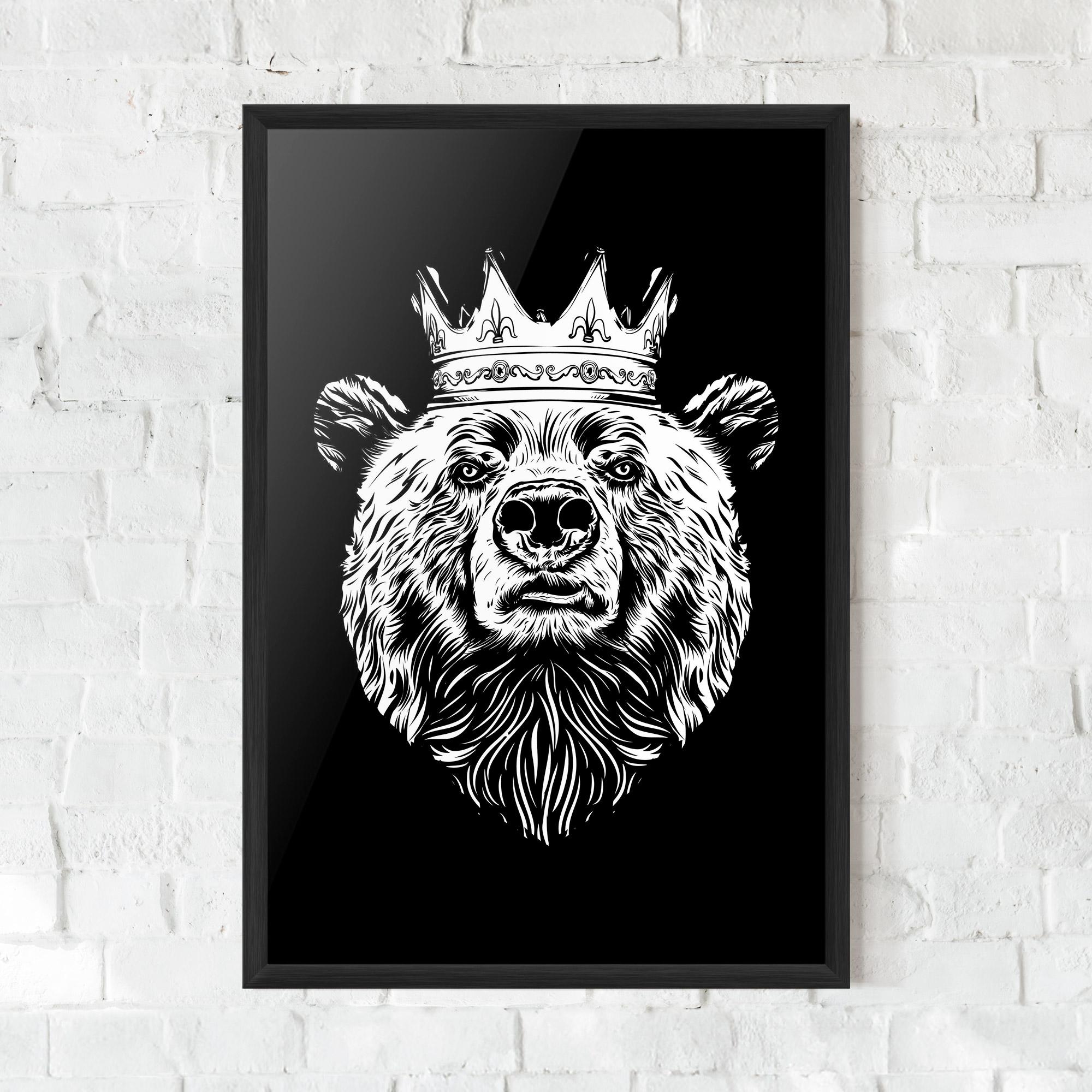 Gerahmte Poster King Bear mockup 0