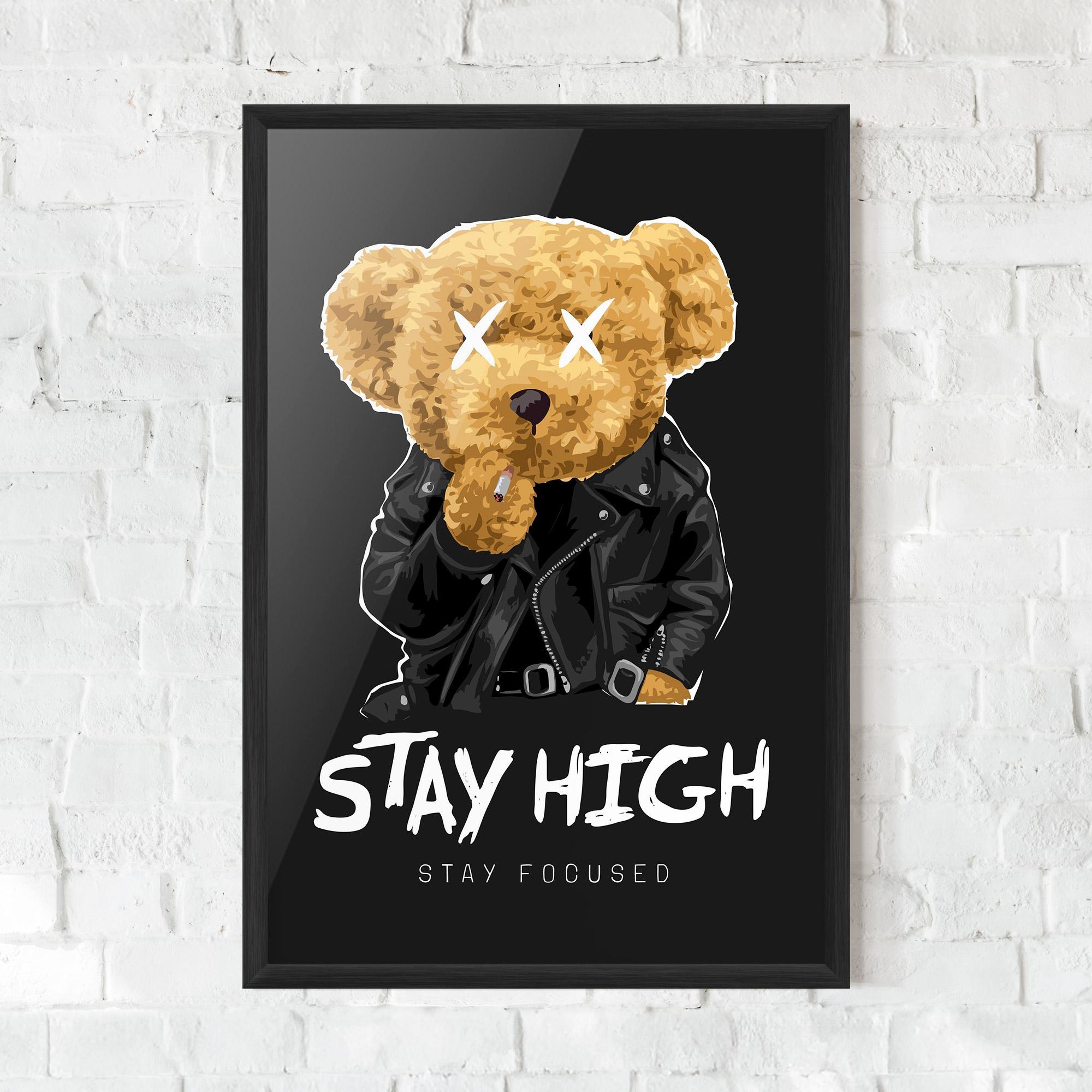 Gerahmte Poster Stay High mockup 0