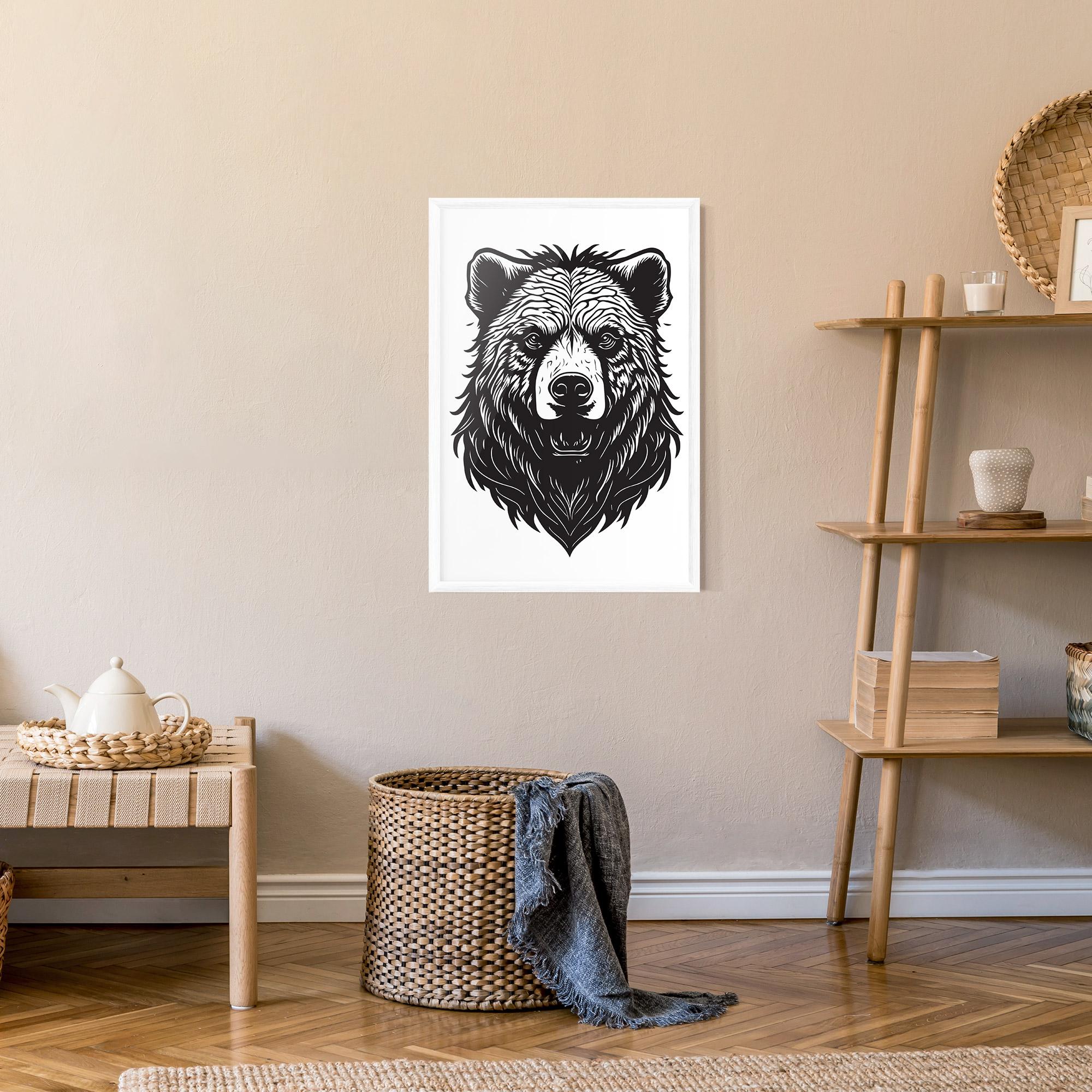 Gerahmte Poster Bear Black Head mockup 9