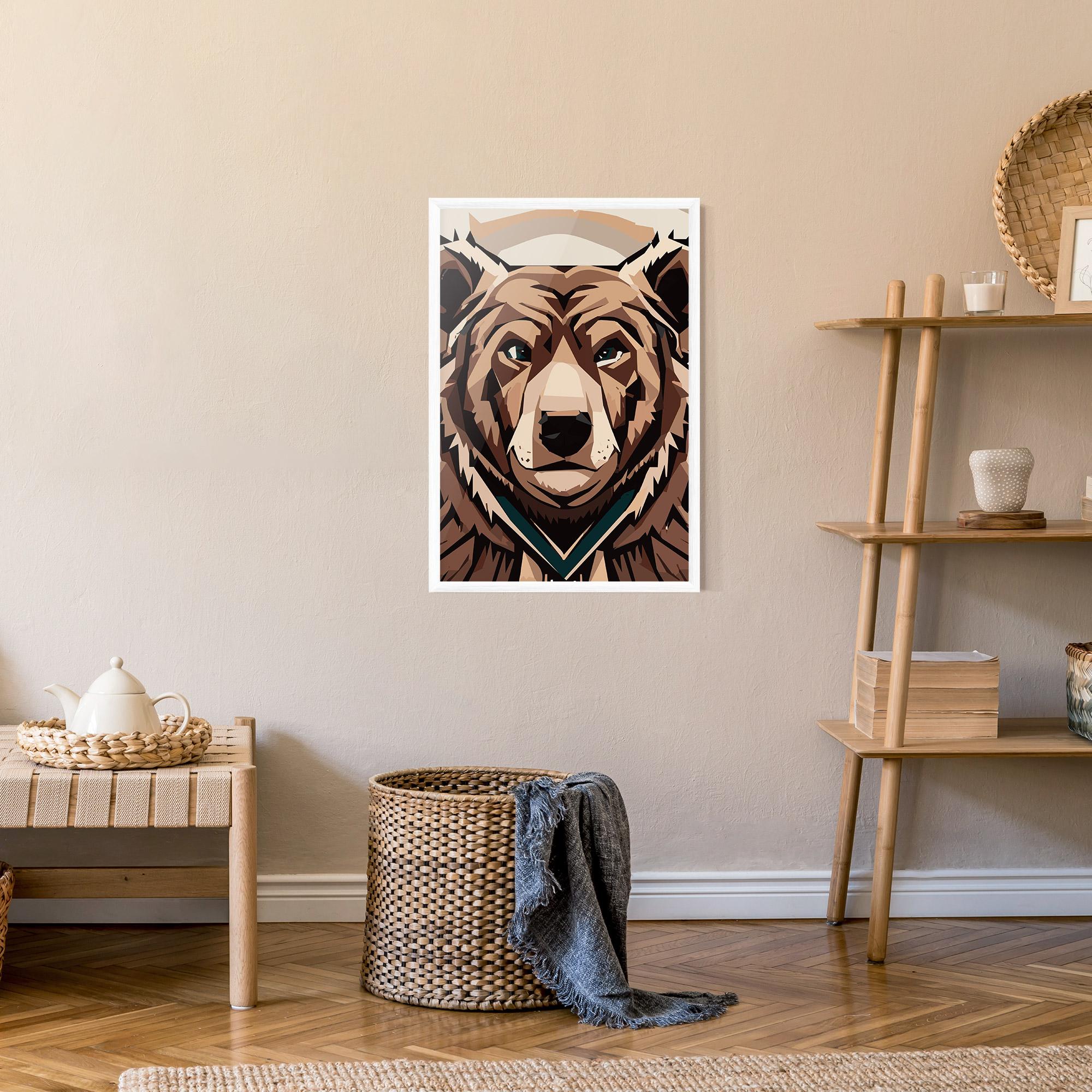 Gerahmte Poster Grizzly Art mockup 9