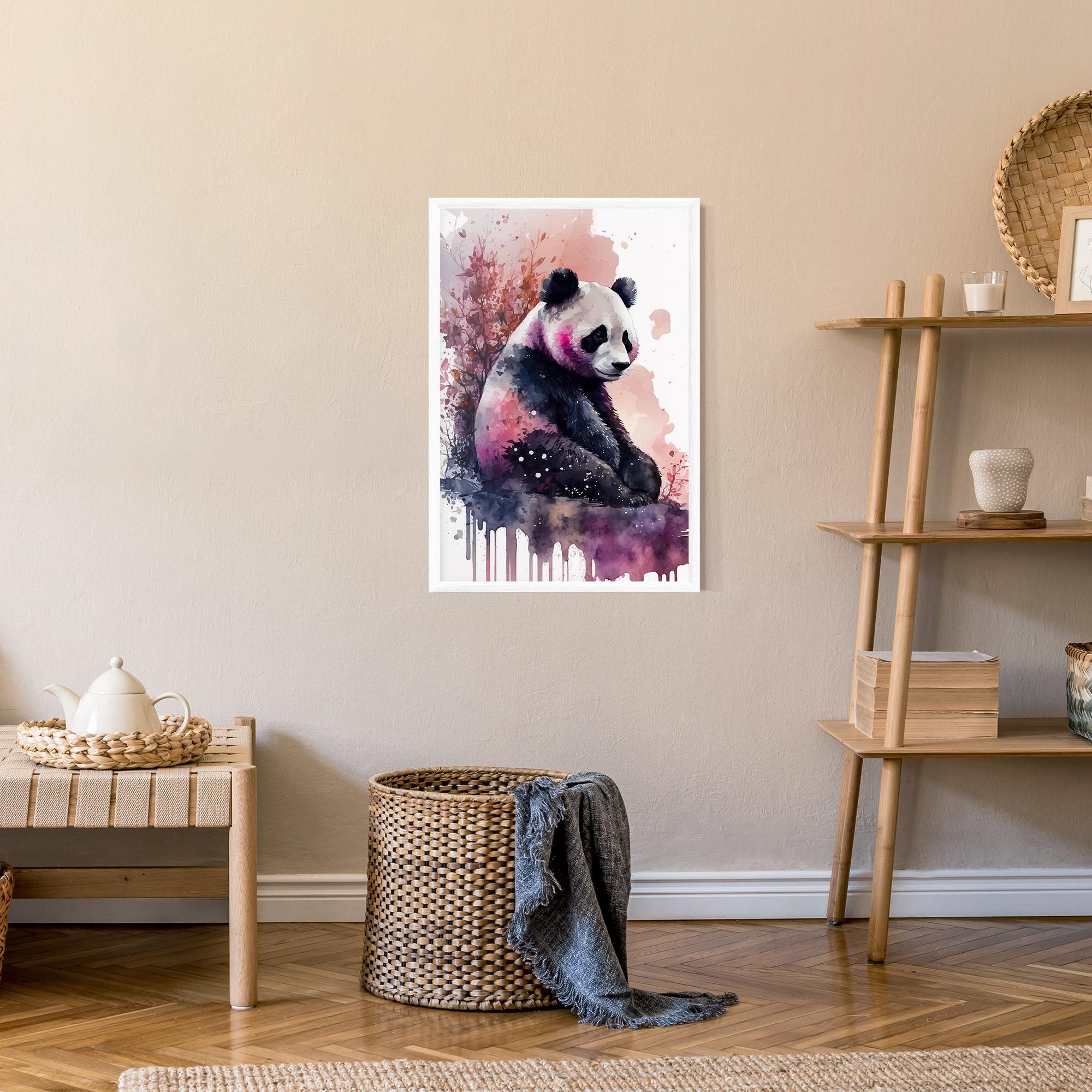 Gerahmte Poster Purple Panda Art mockup 9