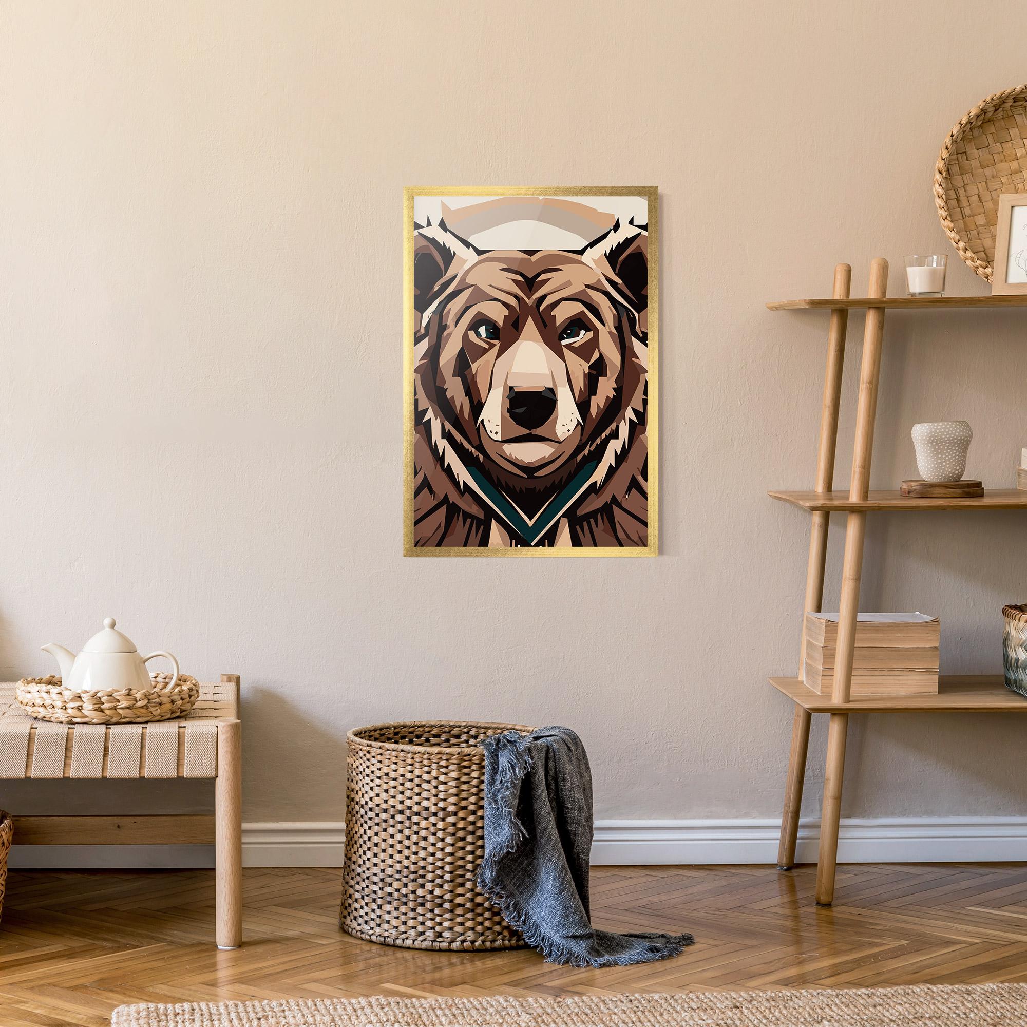 Gerahmte Poster Grizzly Art mockup 9
