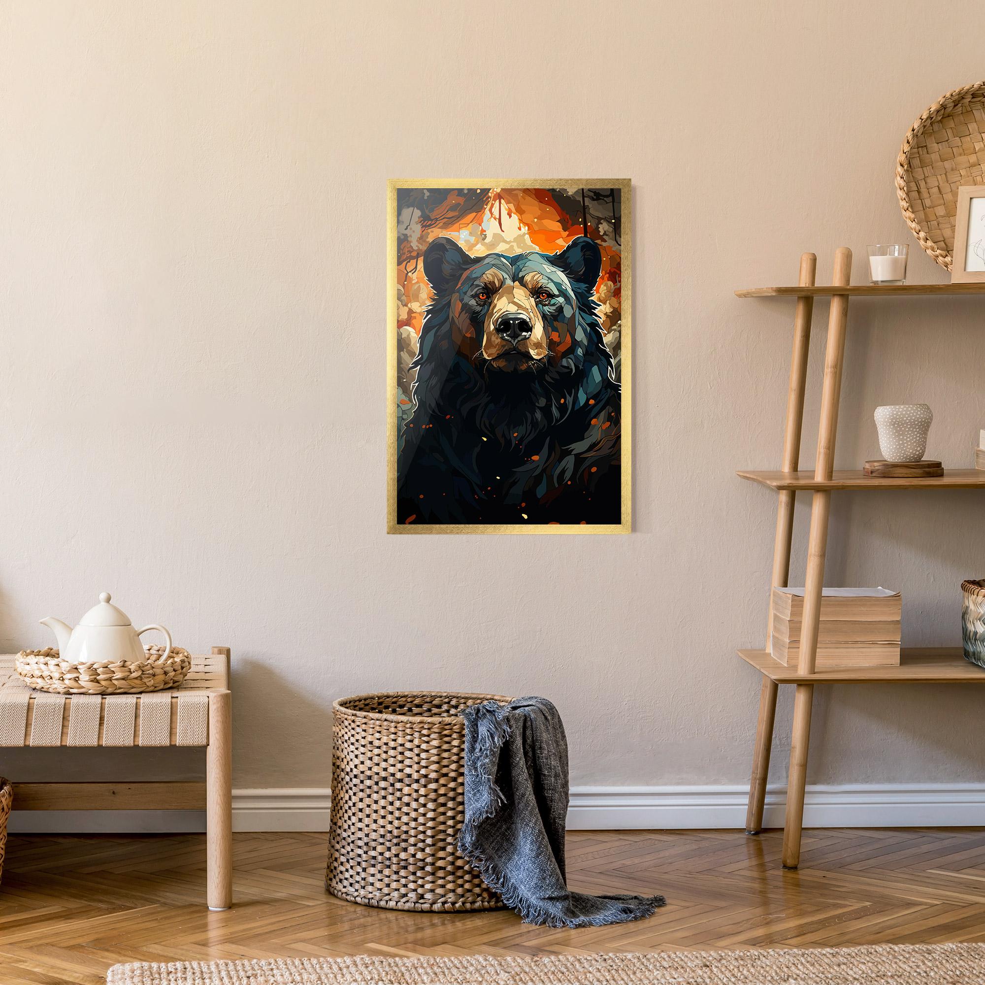 Gerahmte Poster Pretty Bear Art mockup 9