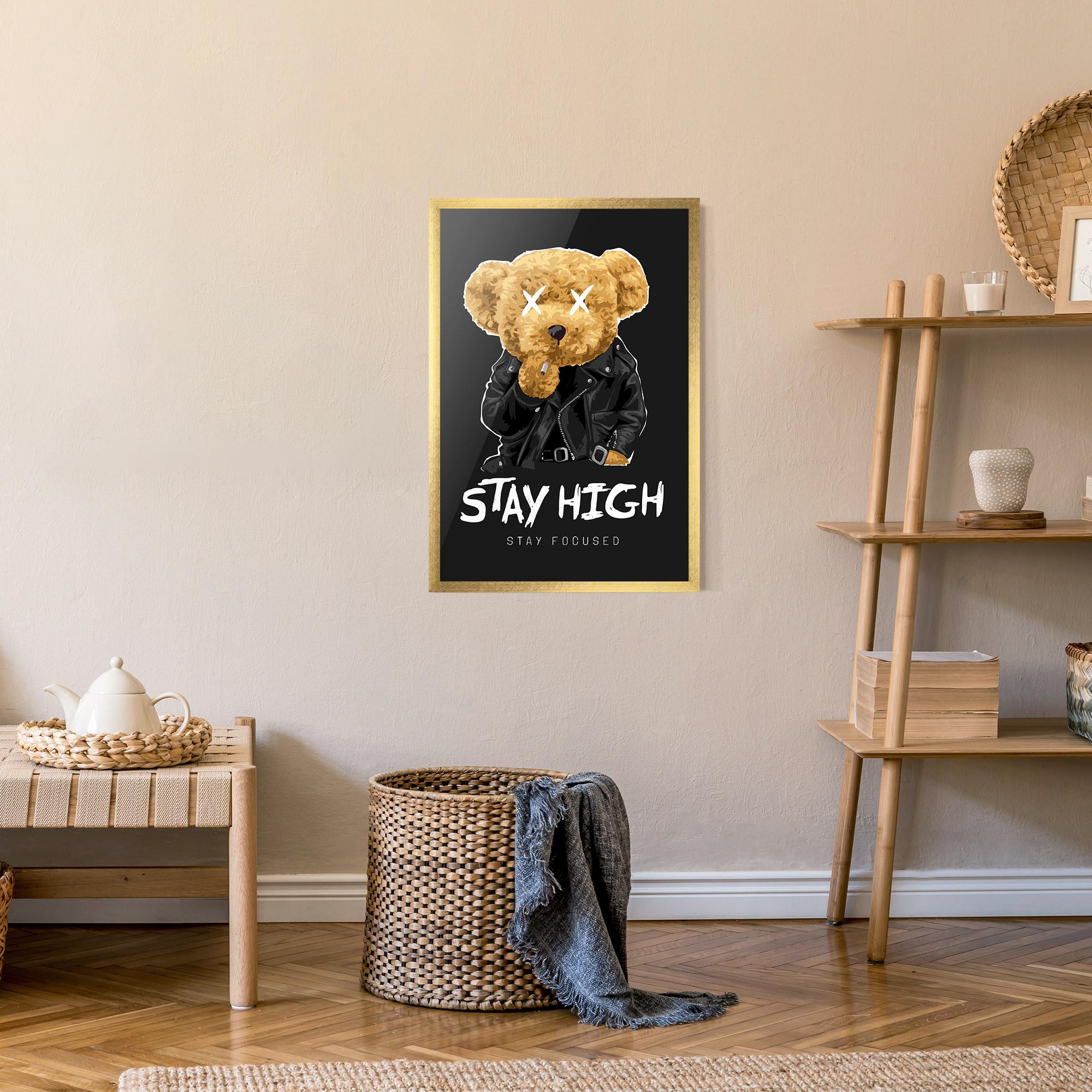 Gerahmte Poster Stay High mockup 9