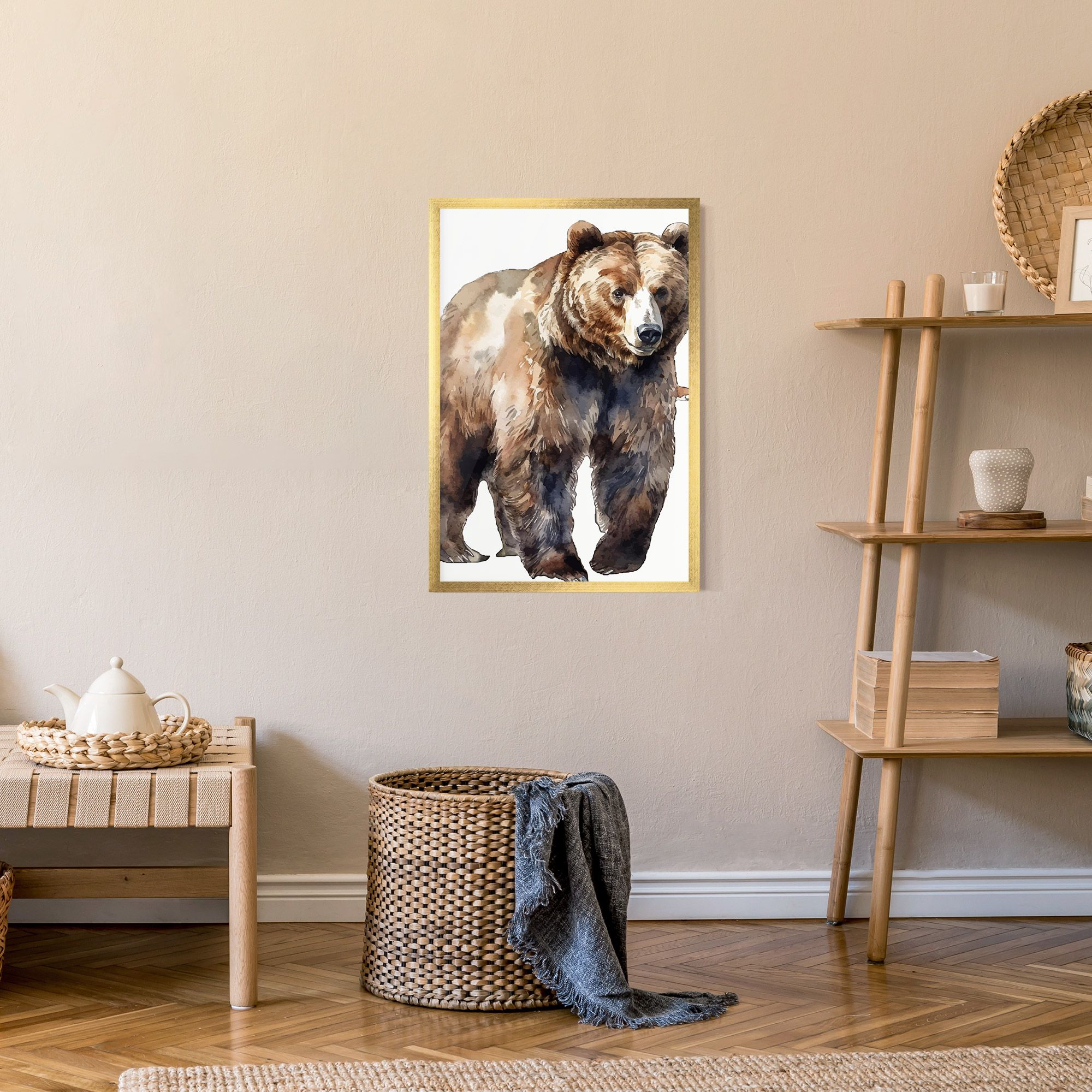 Watercolor Bear Art mockup 9