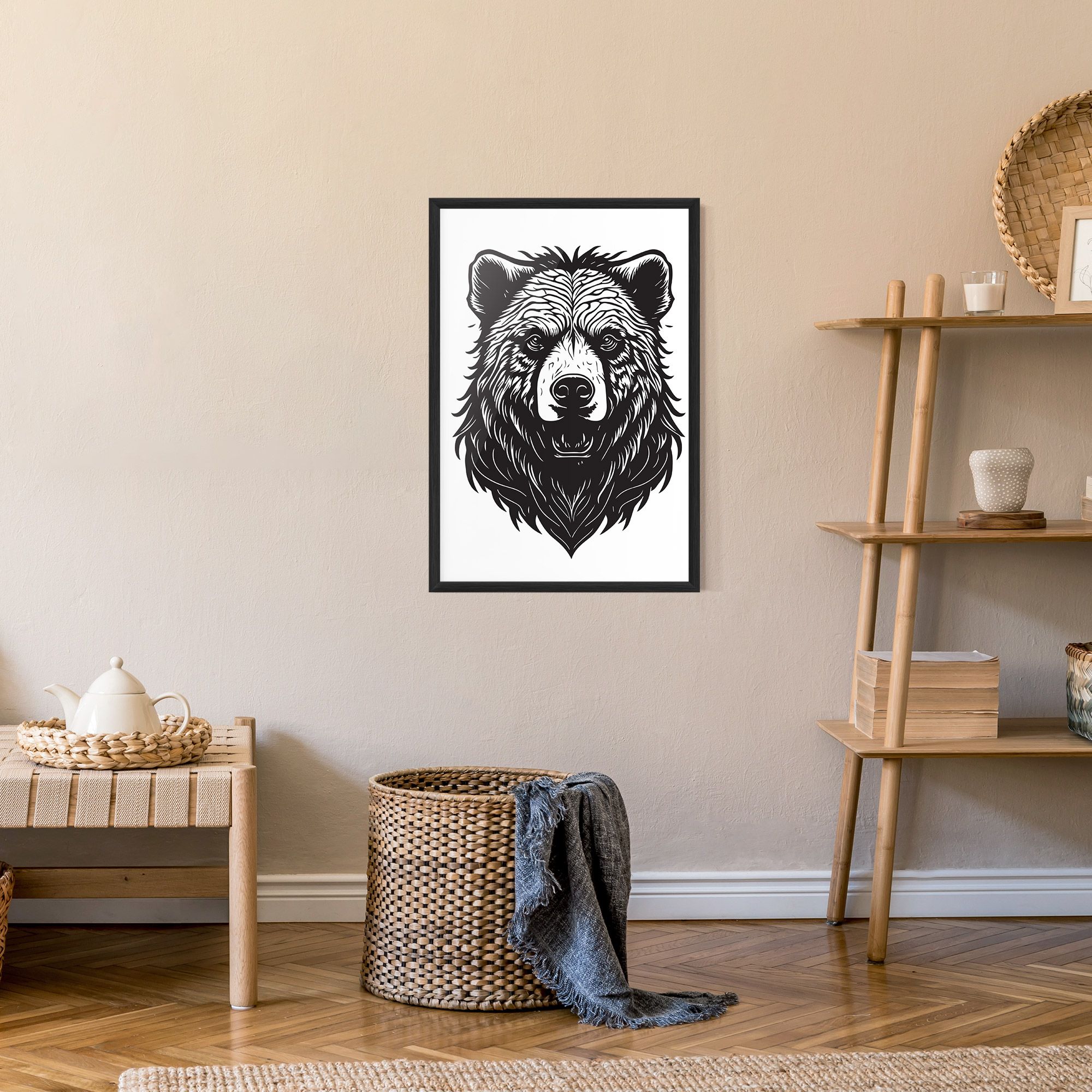 Bear Black Head mockup 9