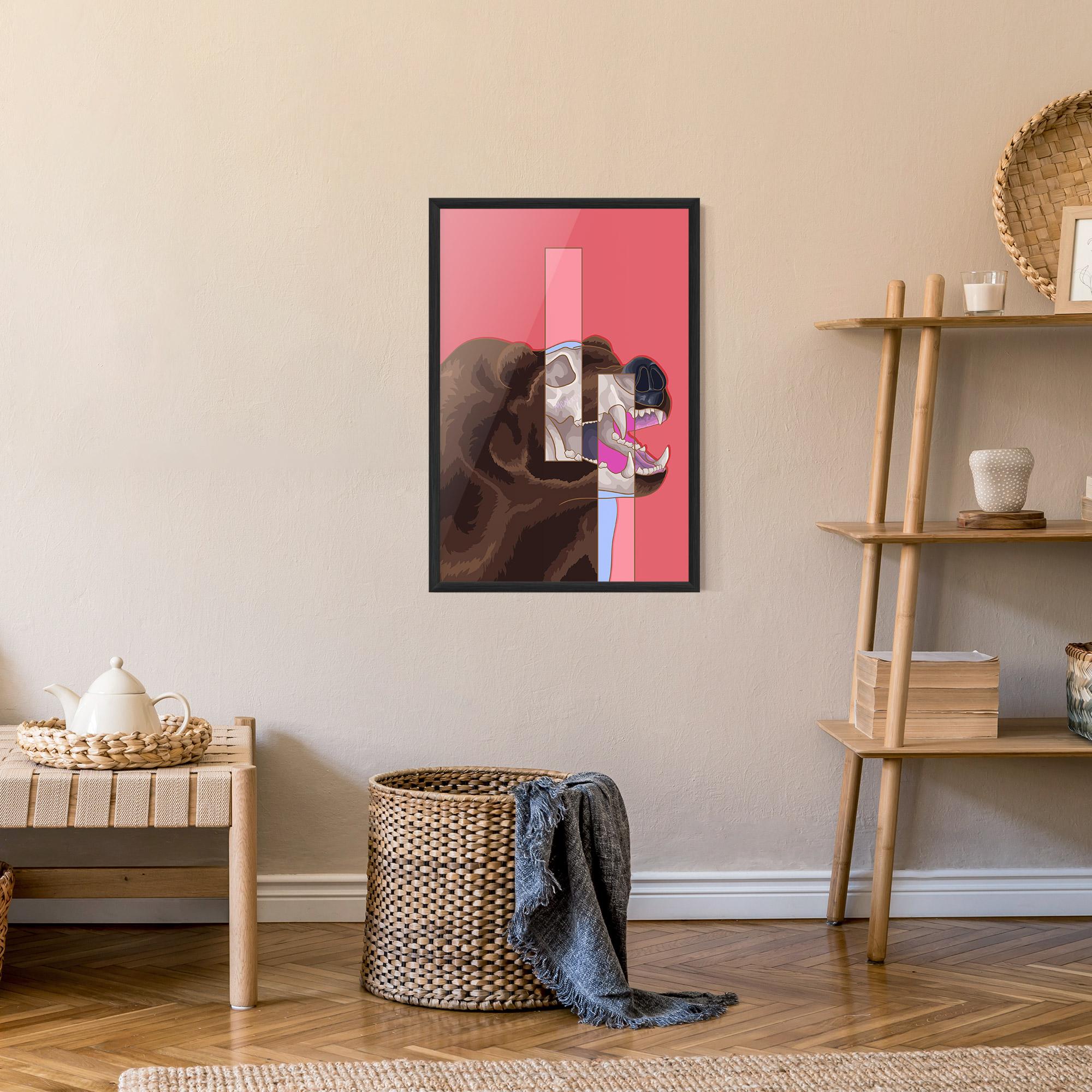 Gerahmte Poster Bear Bone Art mockup 9