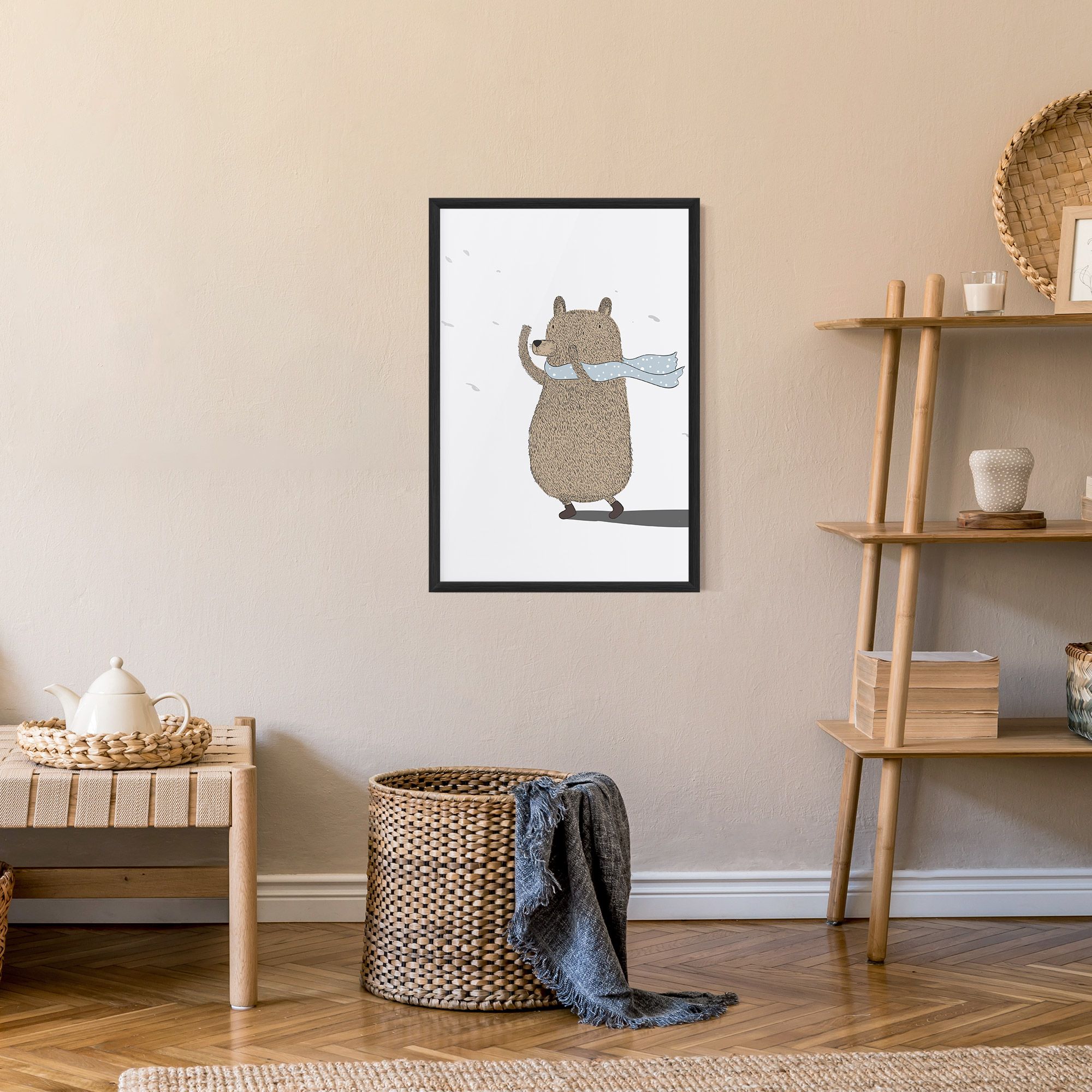 Bear Wearing A Scarf mockup 9