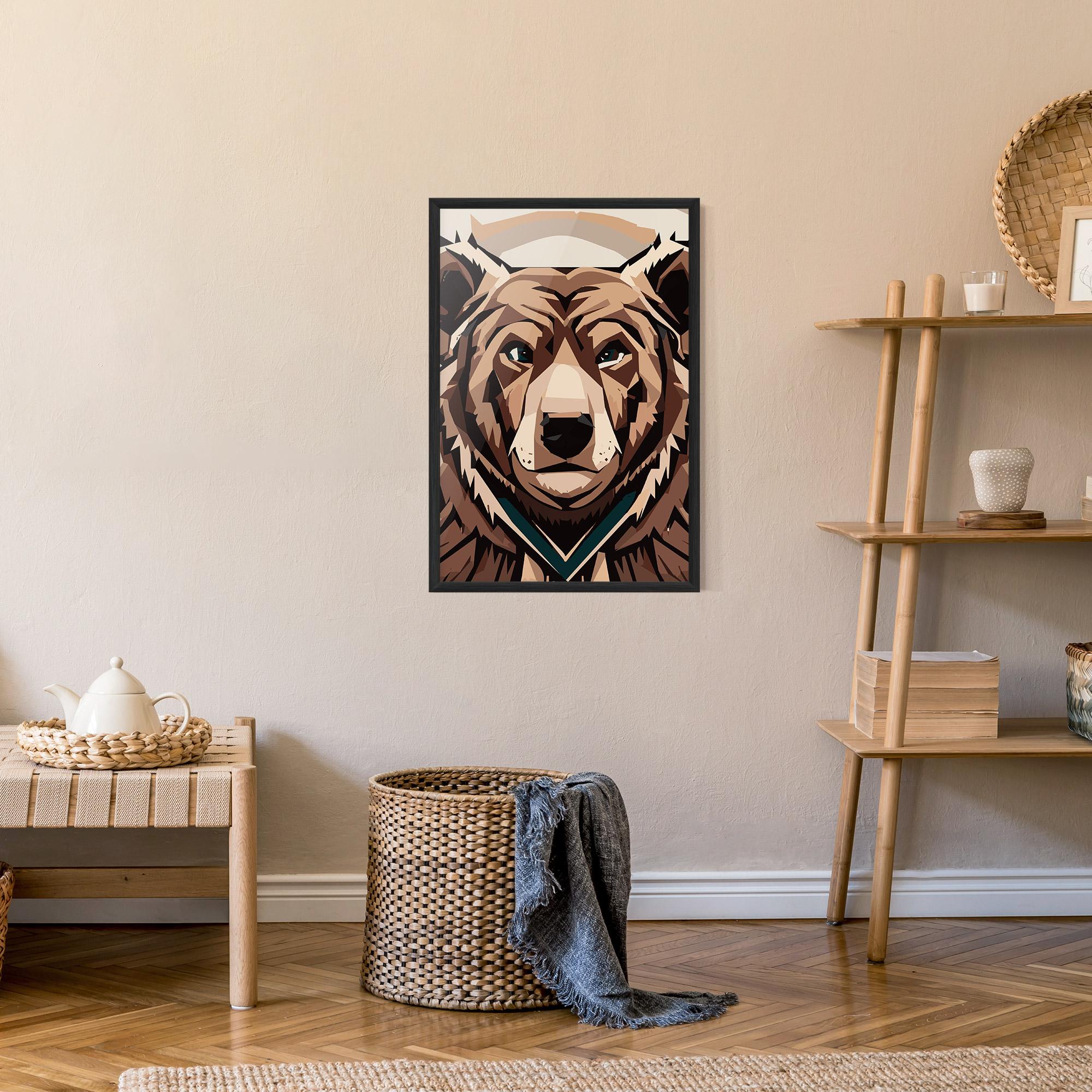 Gerahmte Poster Grizzly Art mockup 9