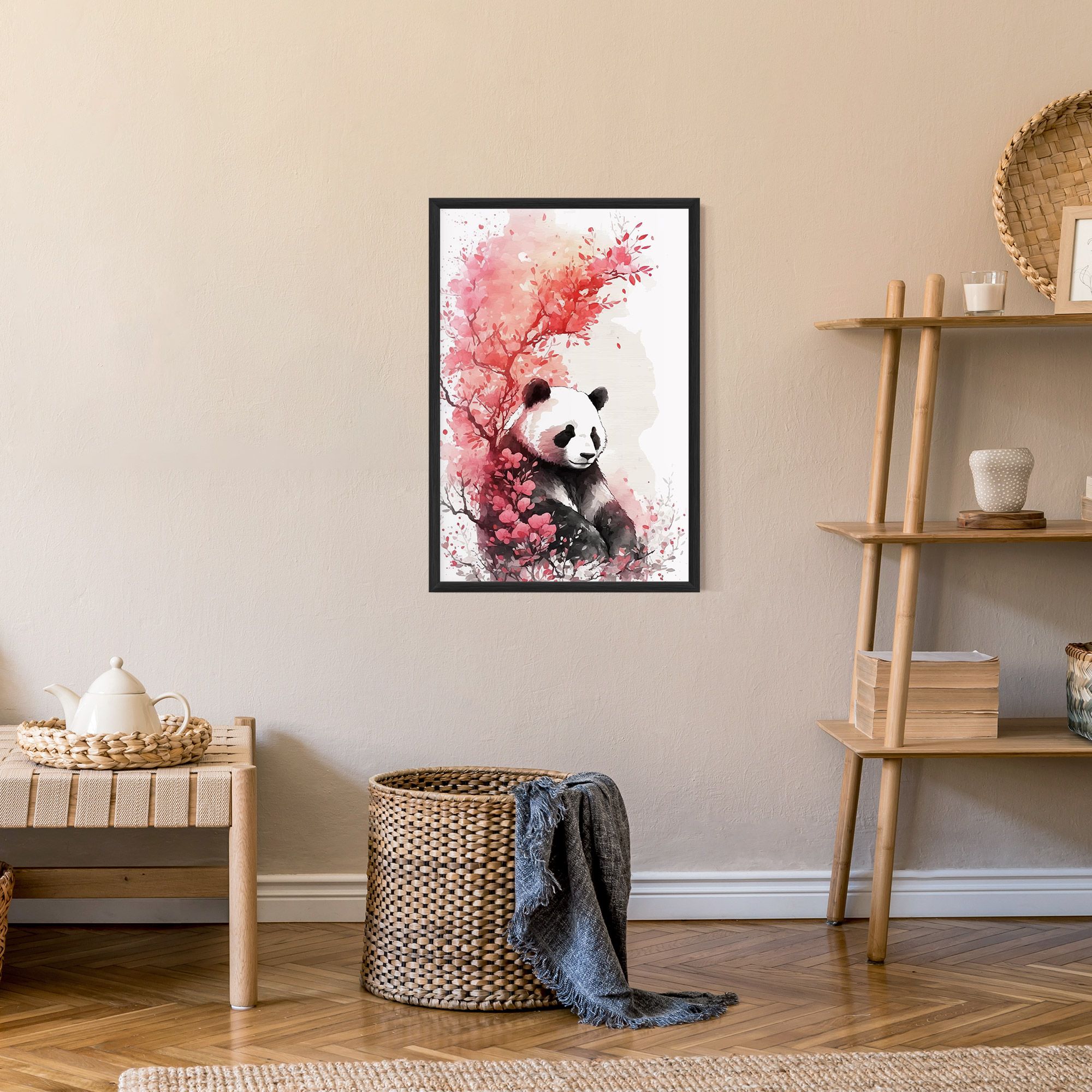 Pink Flower Panda mockup 9