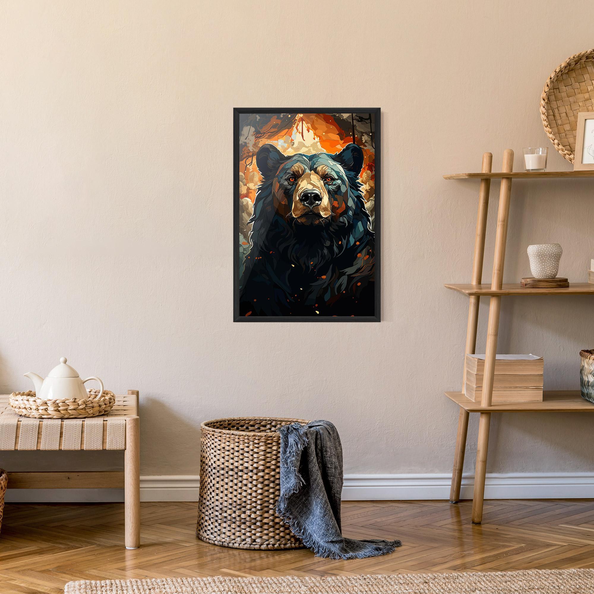 Gerahmte Poster Pretty Bear Art mockup 9