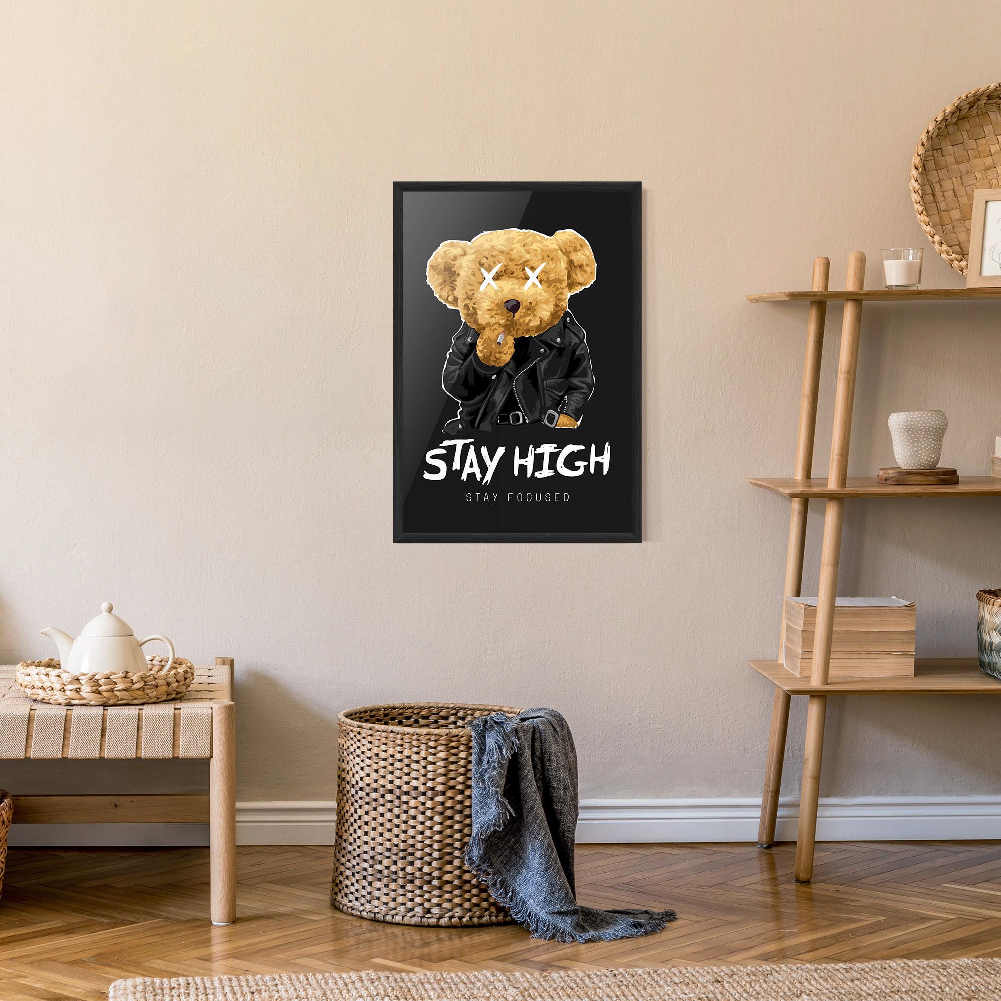 Gerahmte Poster Stay High mockup 9