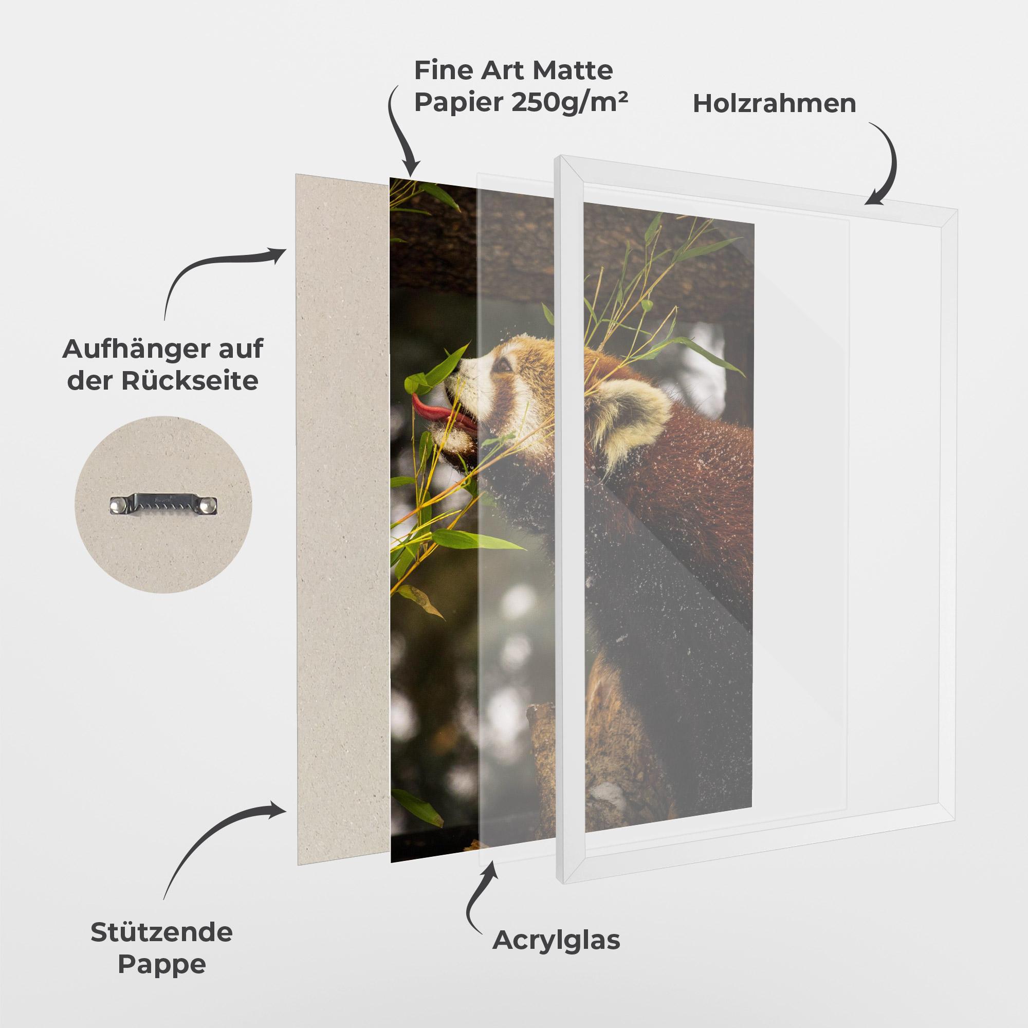 Gerahmte Poster Red Panda mockup 1