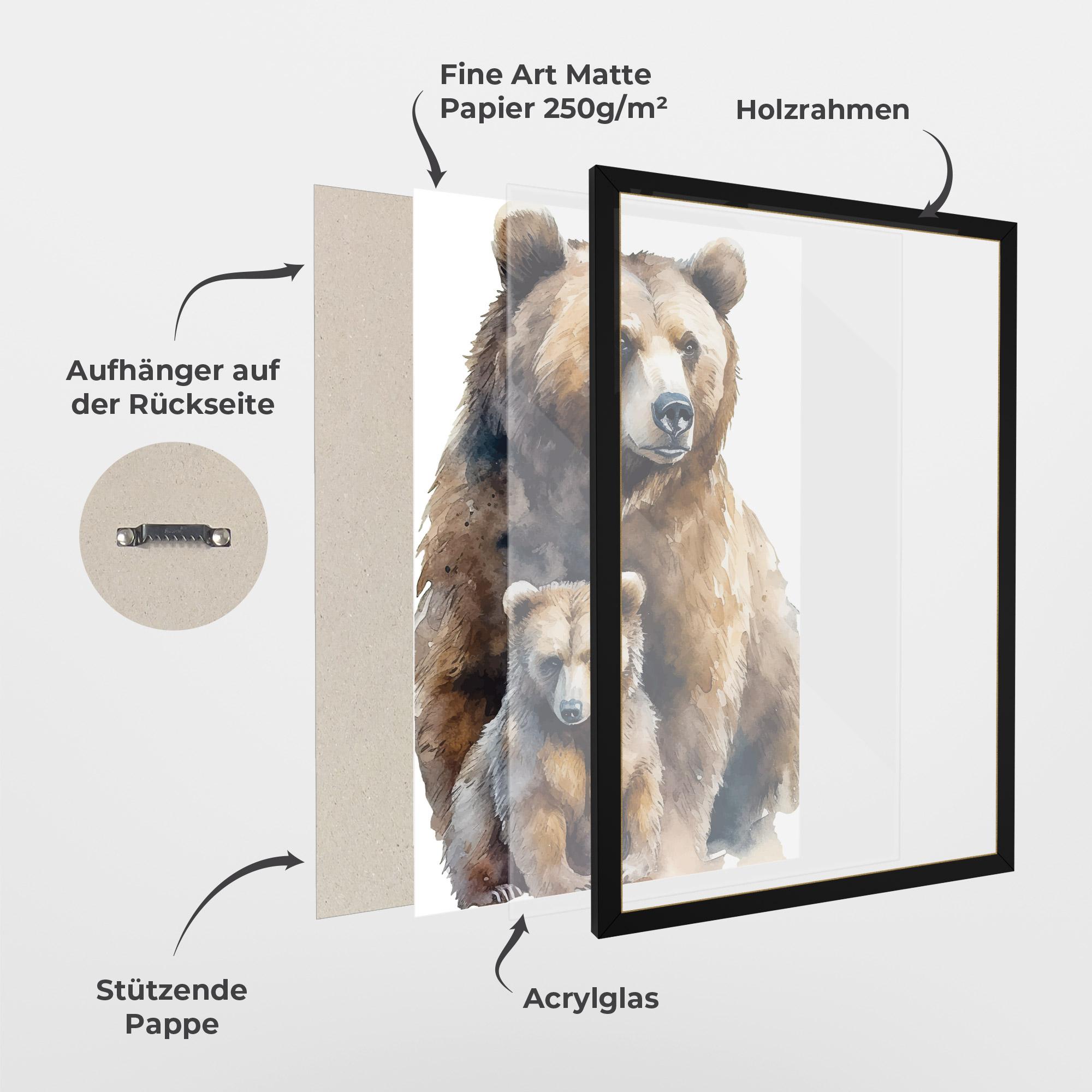 Gerahmte Poster Mama Bear mockup 1