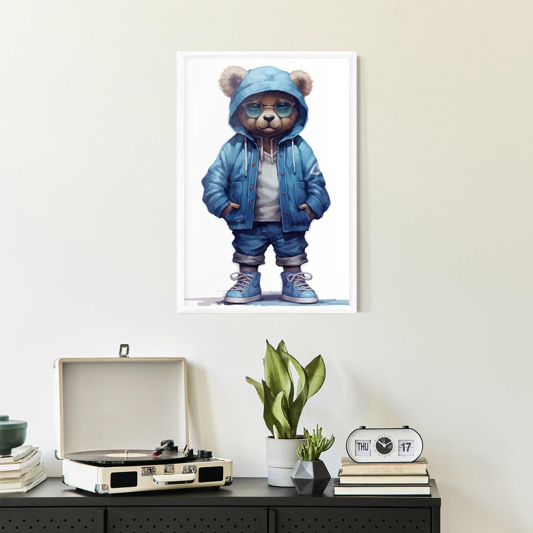 Gerahmte Poster Glasses Bear mockup 2