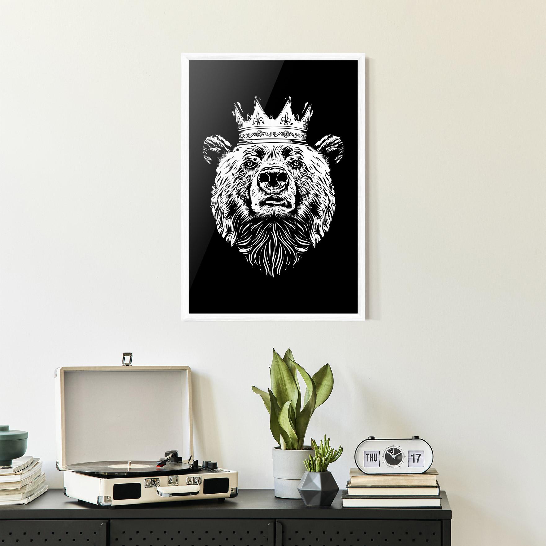 Gerahmte Poster King Bear mockup 2