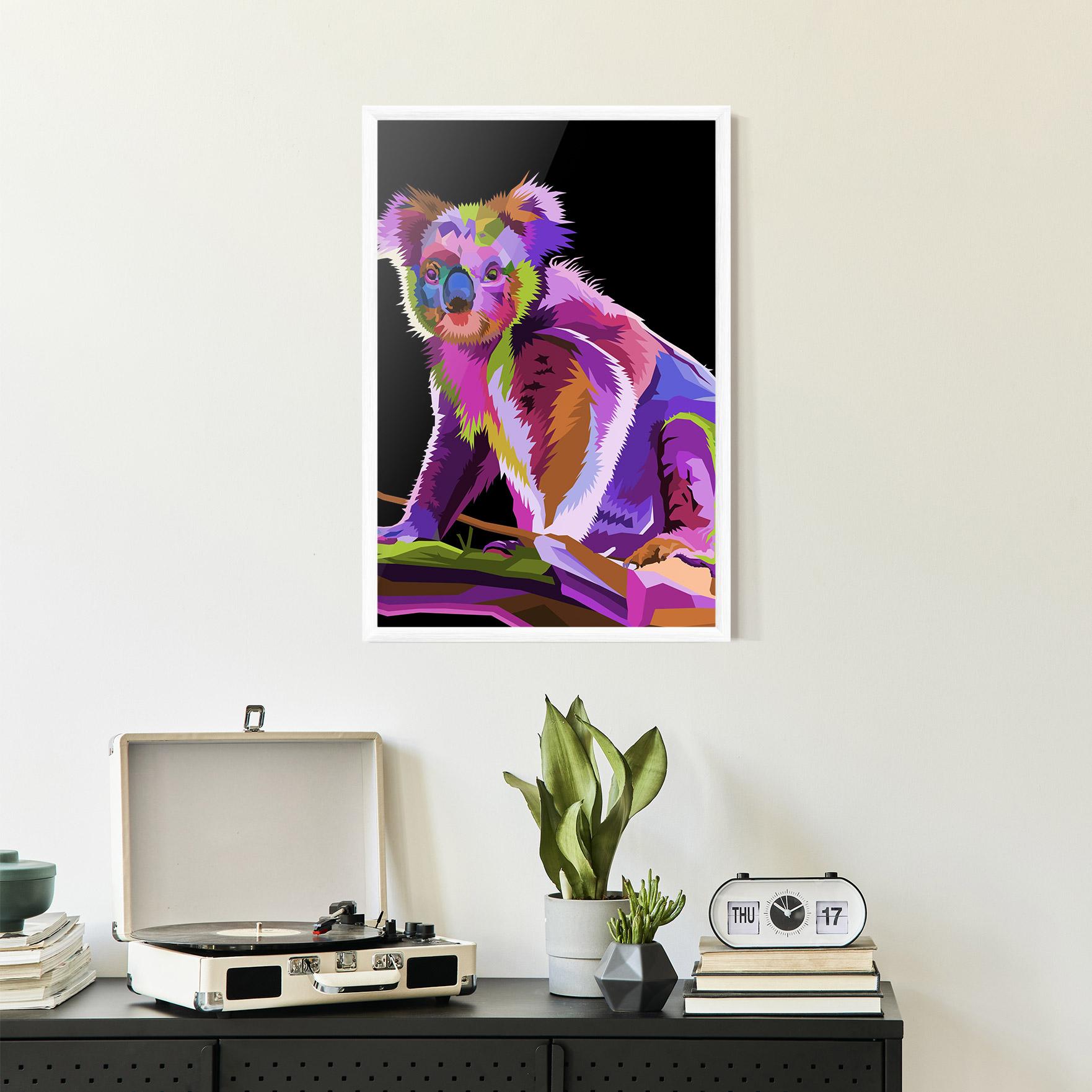 Gerahmte Poster Koala Art mockup 2