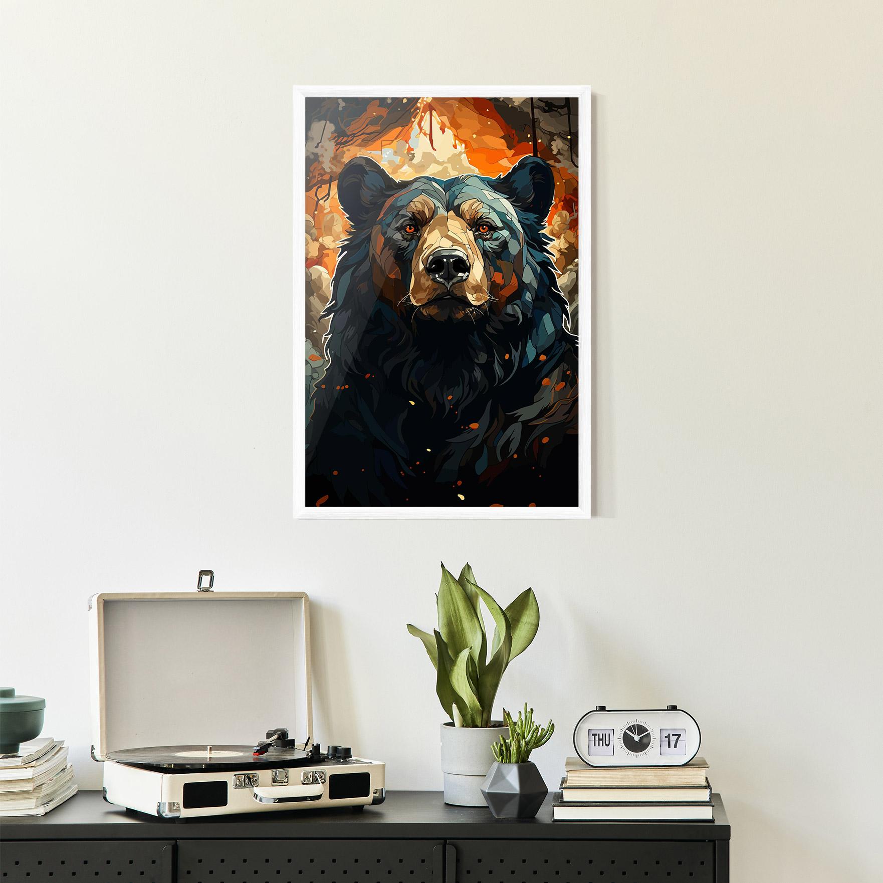 Gerahmte Poster Pretty Bear Art mockup 2