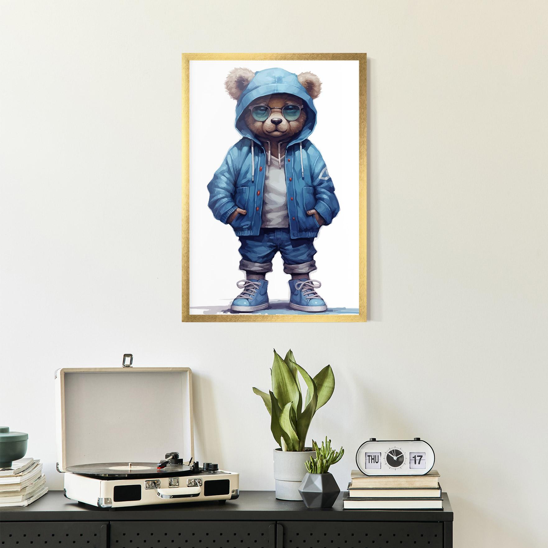 Gerahmte Poster Glasses Bear mockup 2