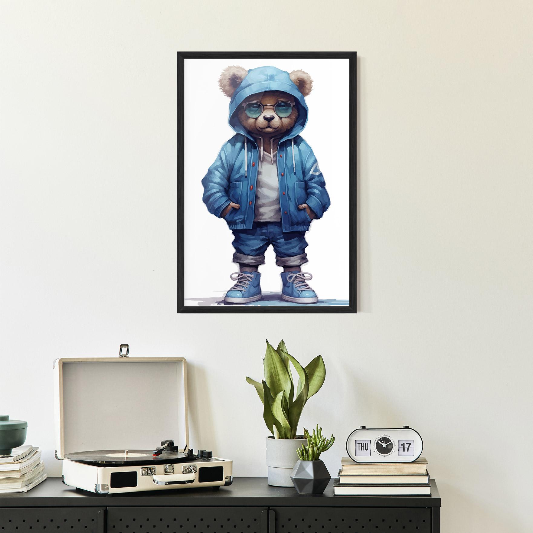 Gerahmte Poster Glasses Bear mockup 2