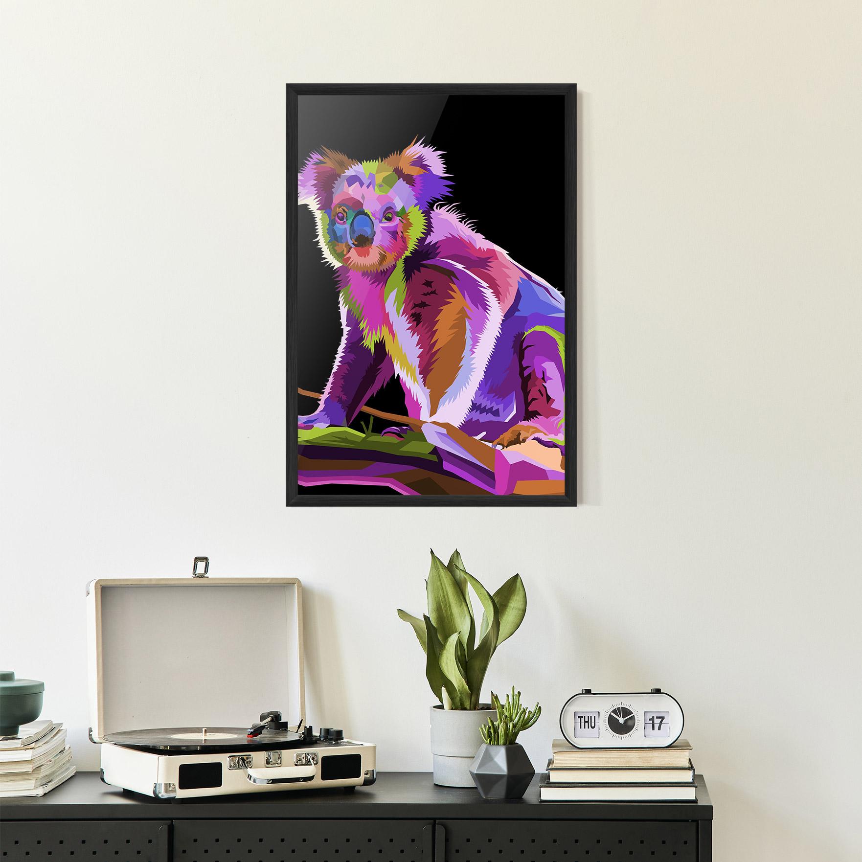 Gerahmte Poster Koala Art mockup 2