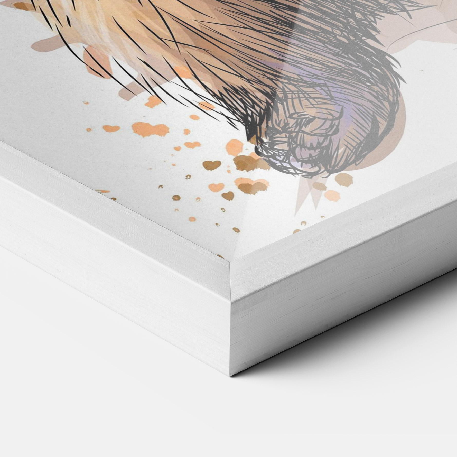 Gerahmte Poster Brown Purple Bear mockup 3