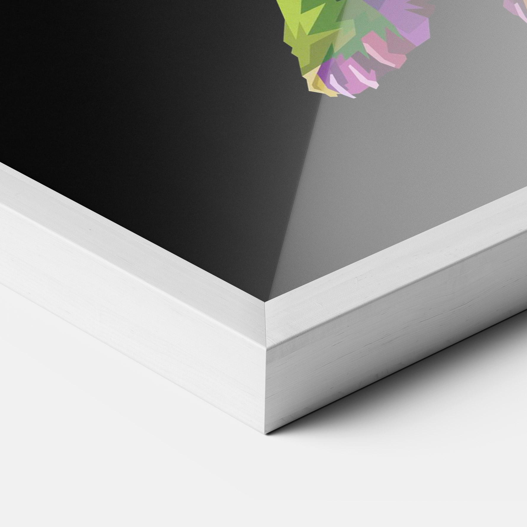 Gerahmte Poster Colorful Icebear mockup 3