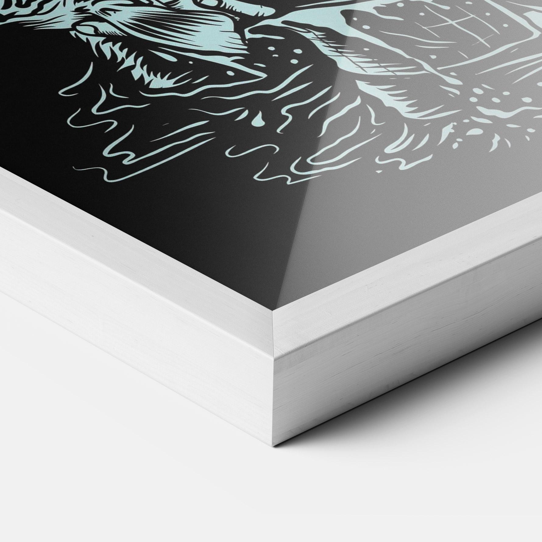 Gerahmte Poster Fishing Bear mockup 3