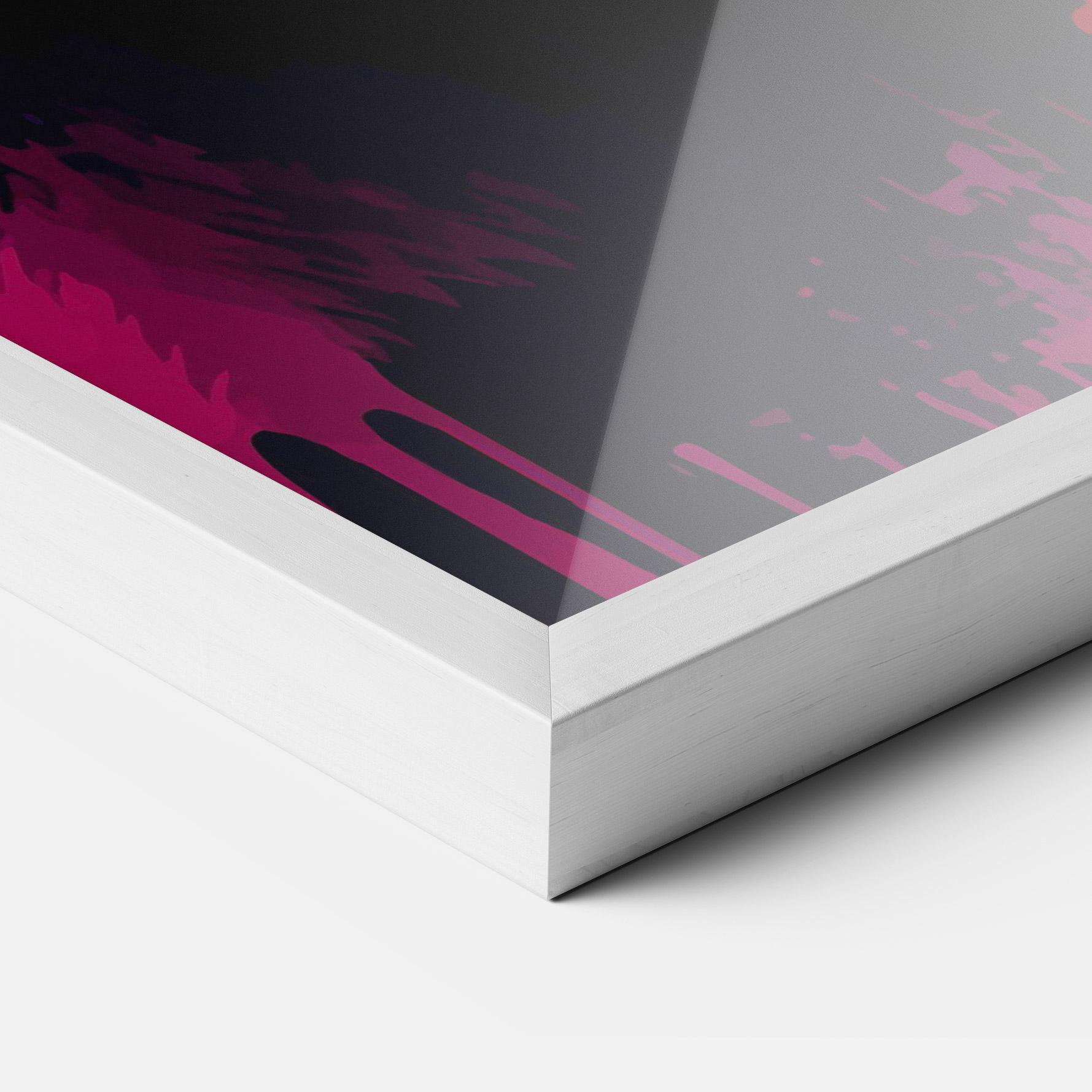 Gerahmte Poster Panda Color Art mockup 3