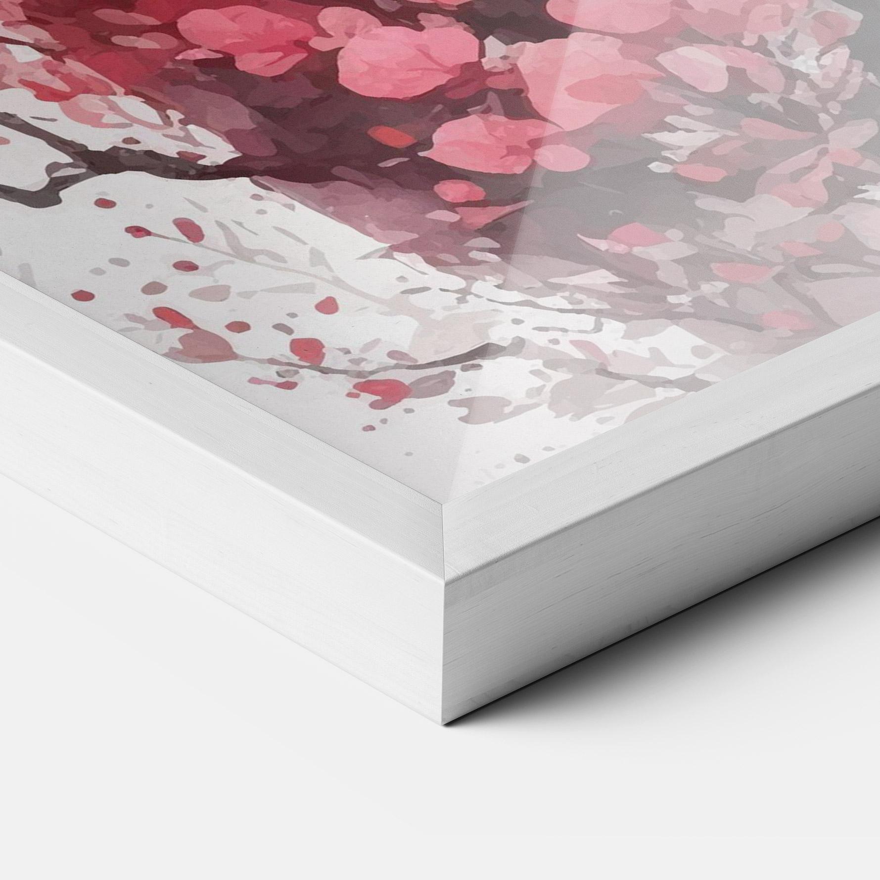 Gerahmte Poster Pink Flower Panda mockup 3