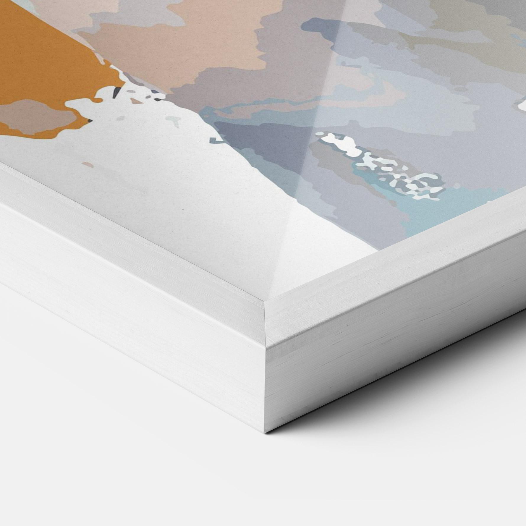 Gerahmte Poster Polar White Bear mockup 3