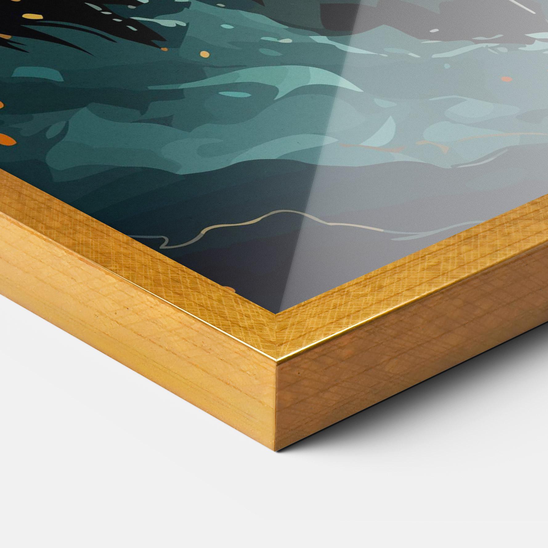 Gerahmte Poster Brown Bear Art mockup 3