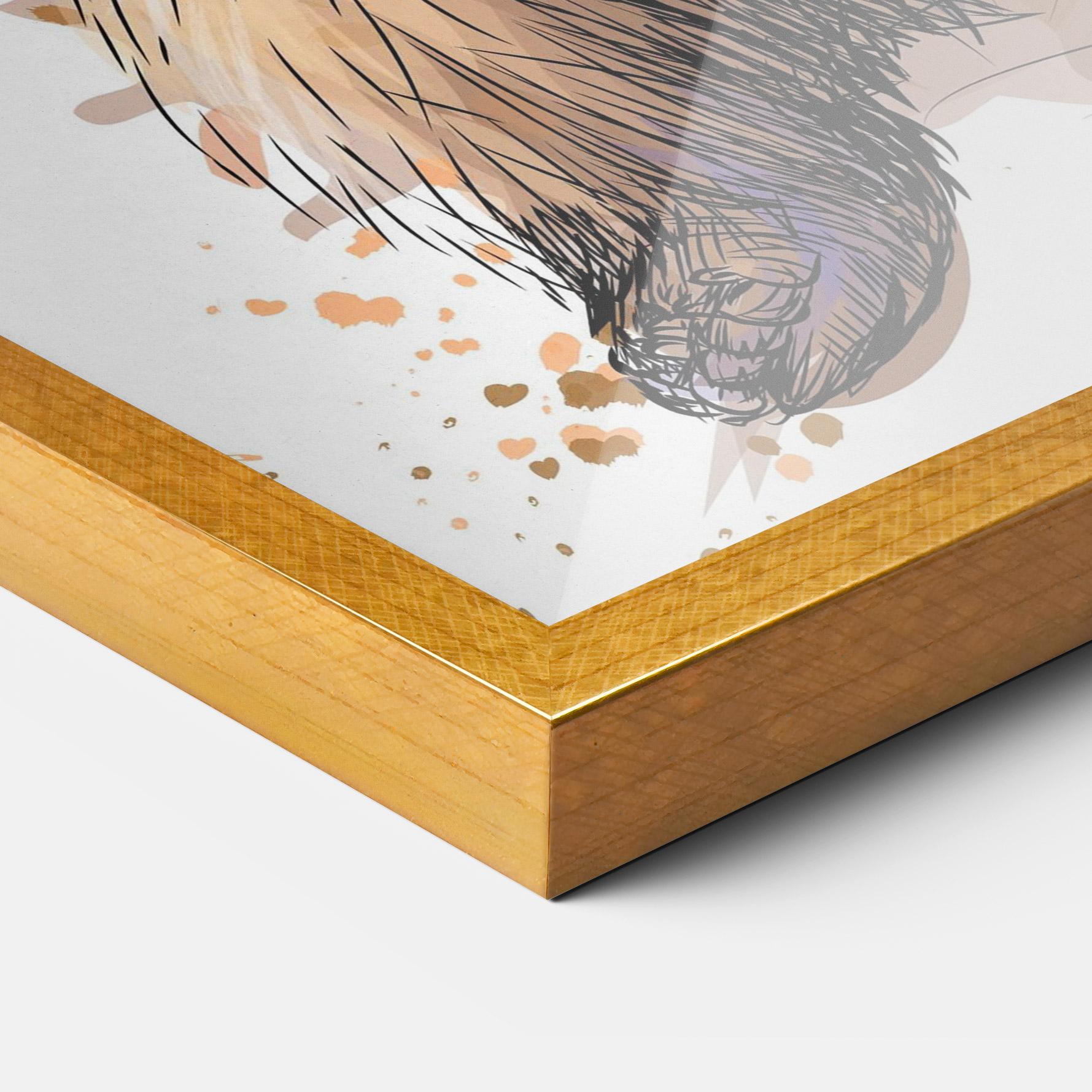 Gerahmte Poster Brown Purple Bear mockup 3