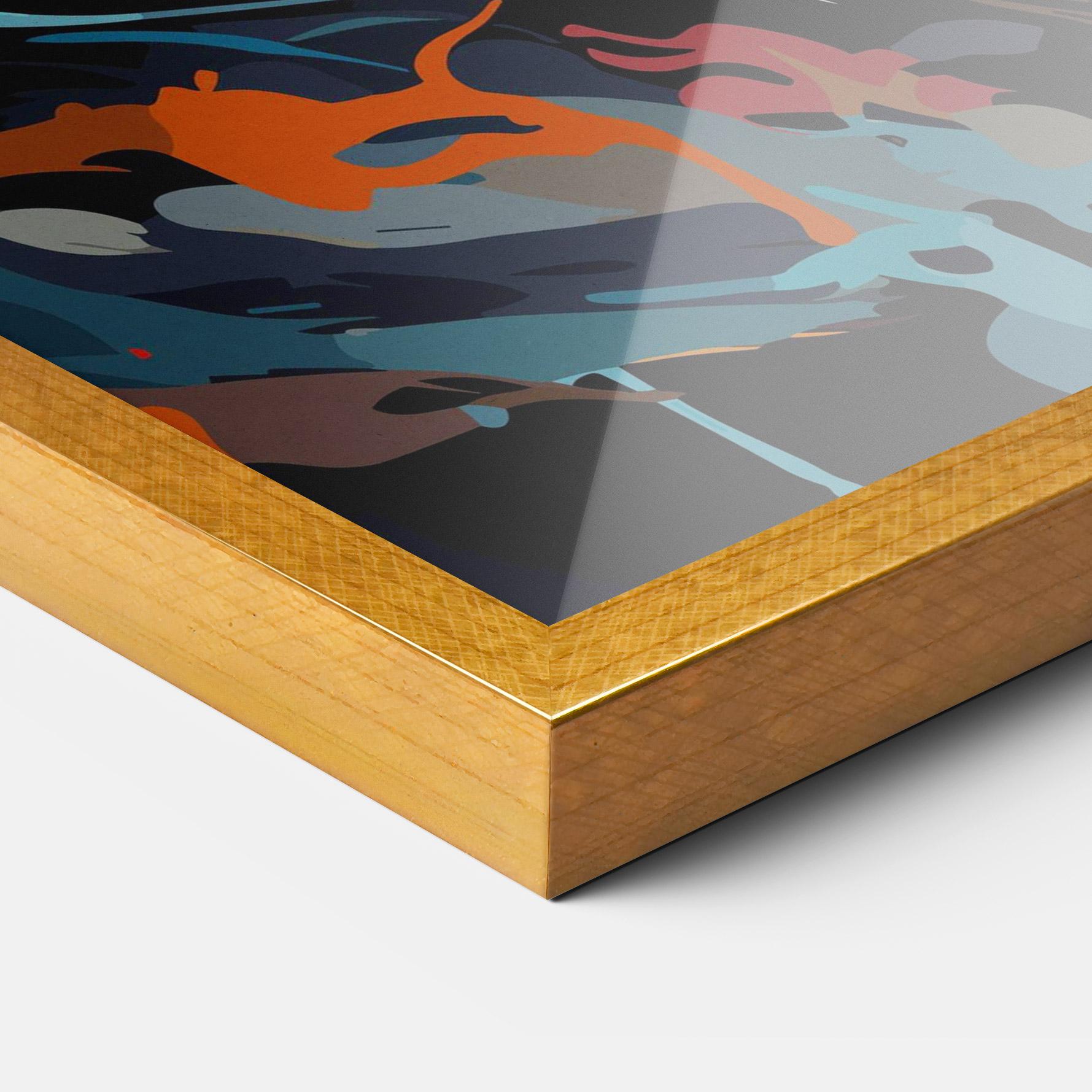 Gerahmte Poster Cream Color Bear mockup 3