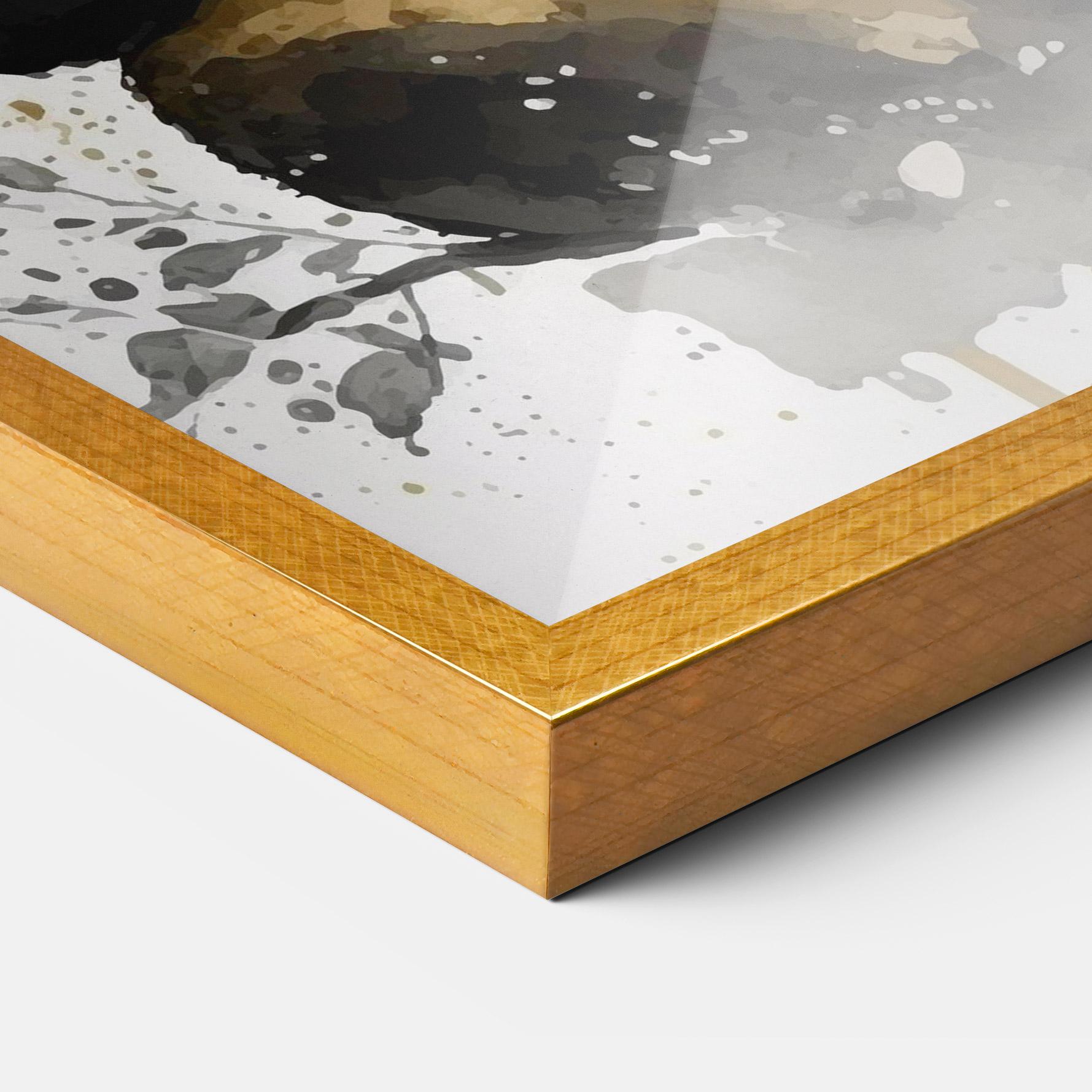 Gerahmte Poster Gold Panda Art mockup 3