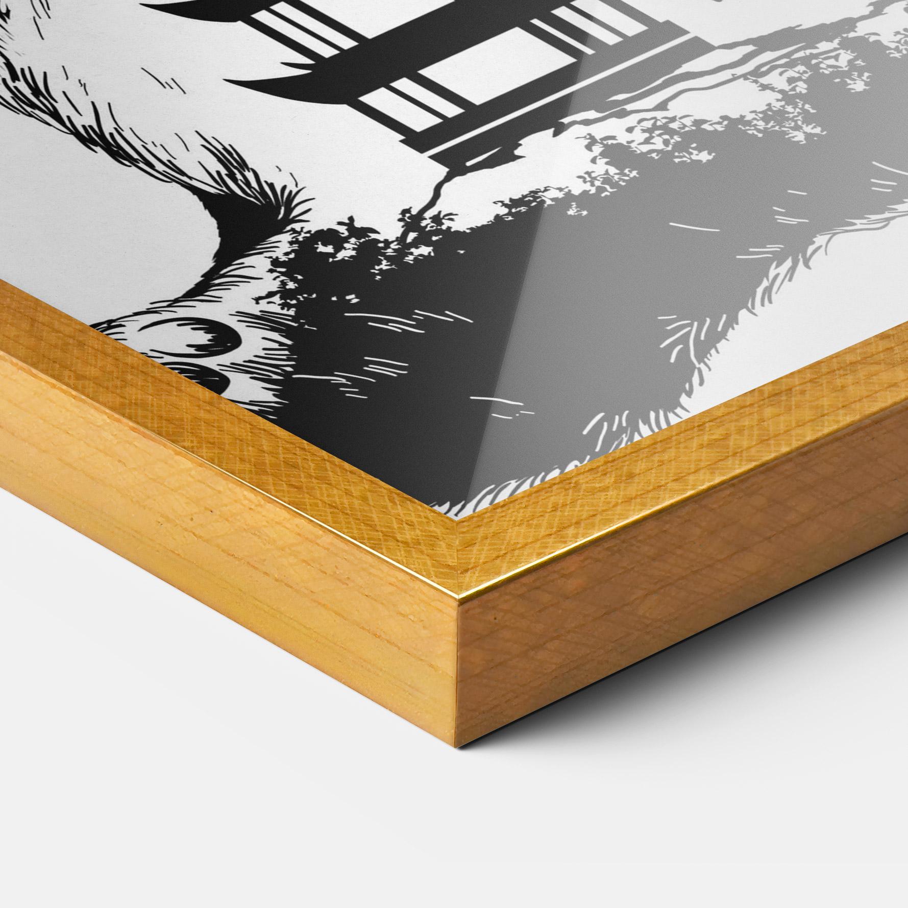 Gerahmte Poster Panda Bear mockup 3