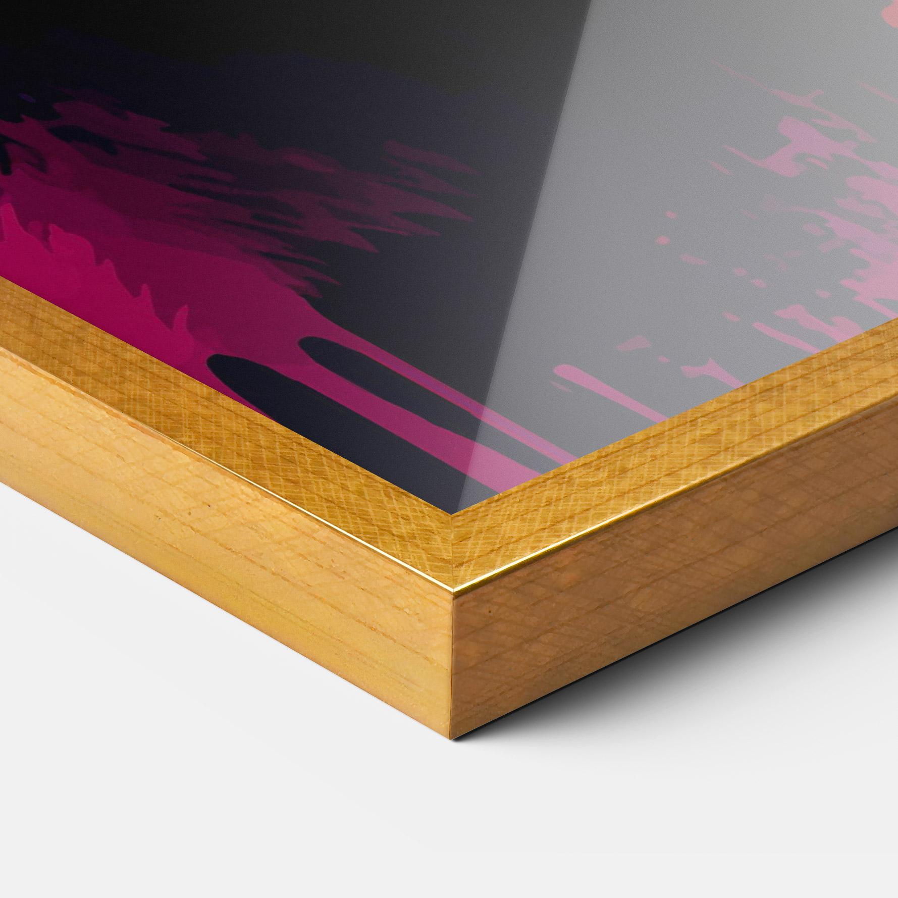 Gerahmte Poster Panda Color Art mockup 3