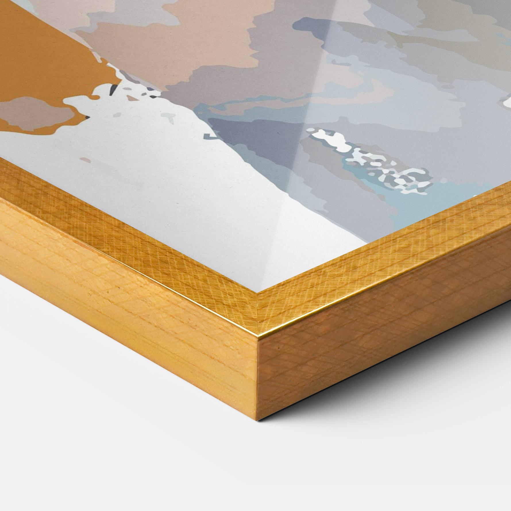 Gerahmte Poster Polar White Bear mockup 3