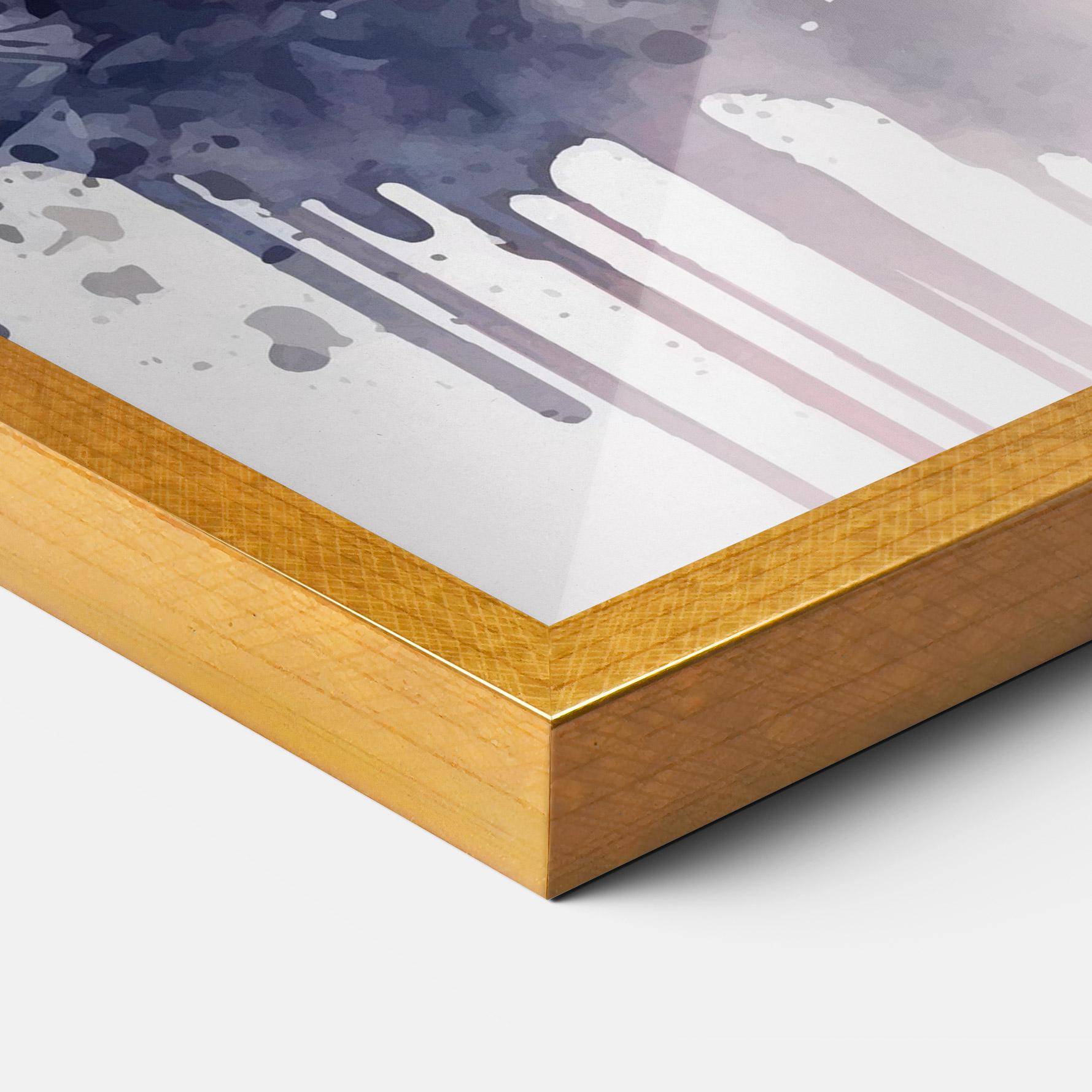 Gerahmte Poster Purple Panda Art mockup 3