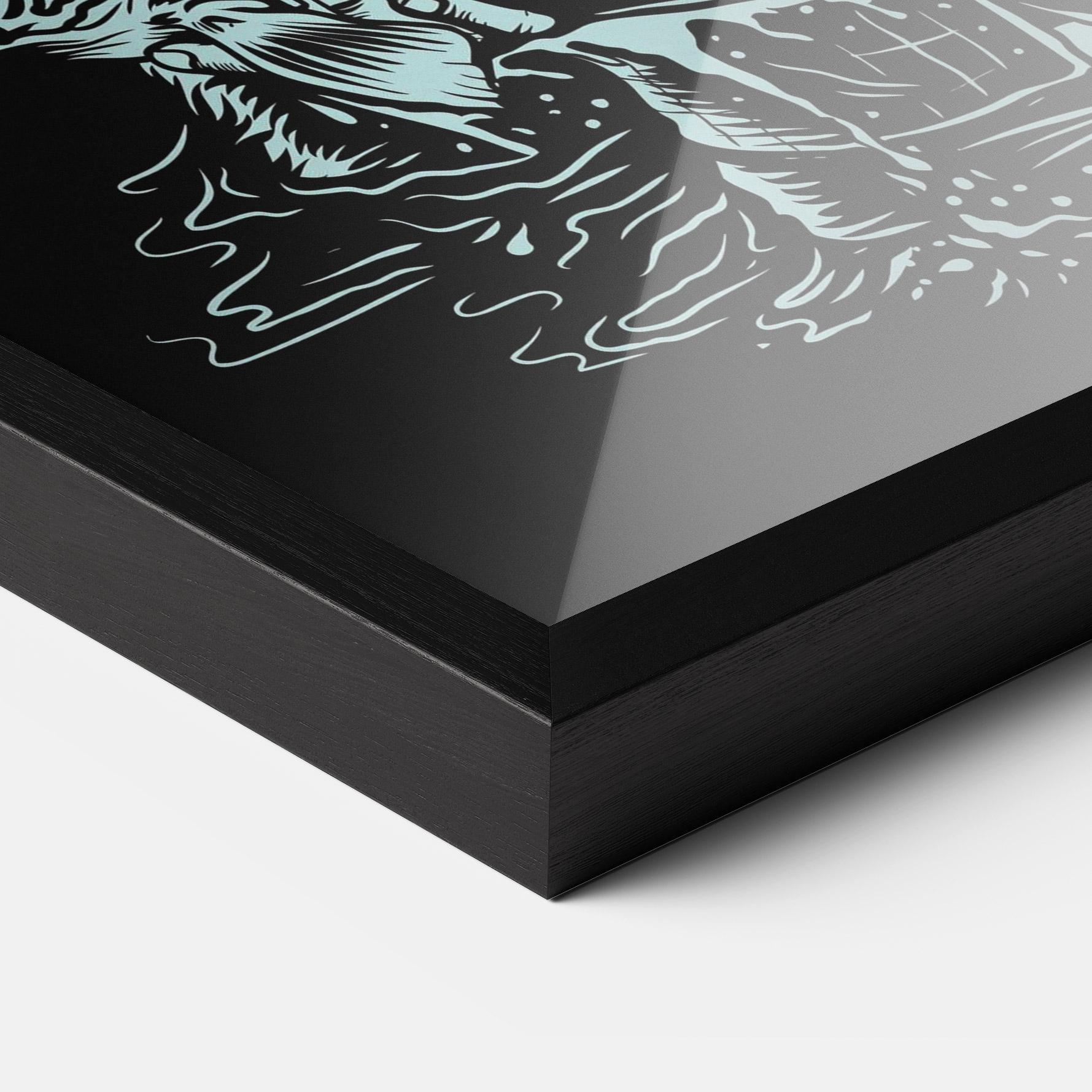 Gerahmte Poster Fishing Bear mockup 3