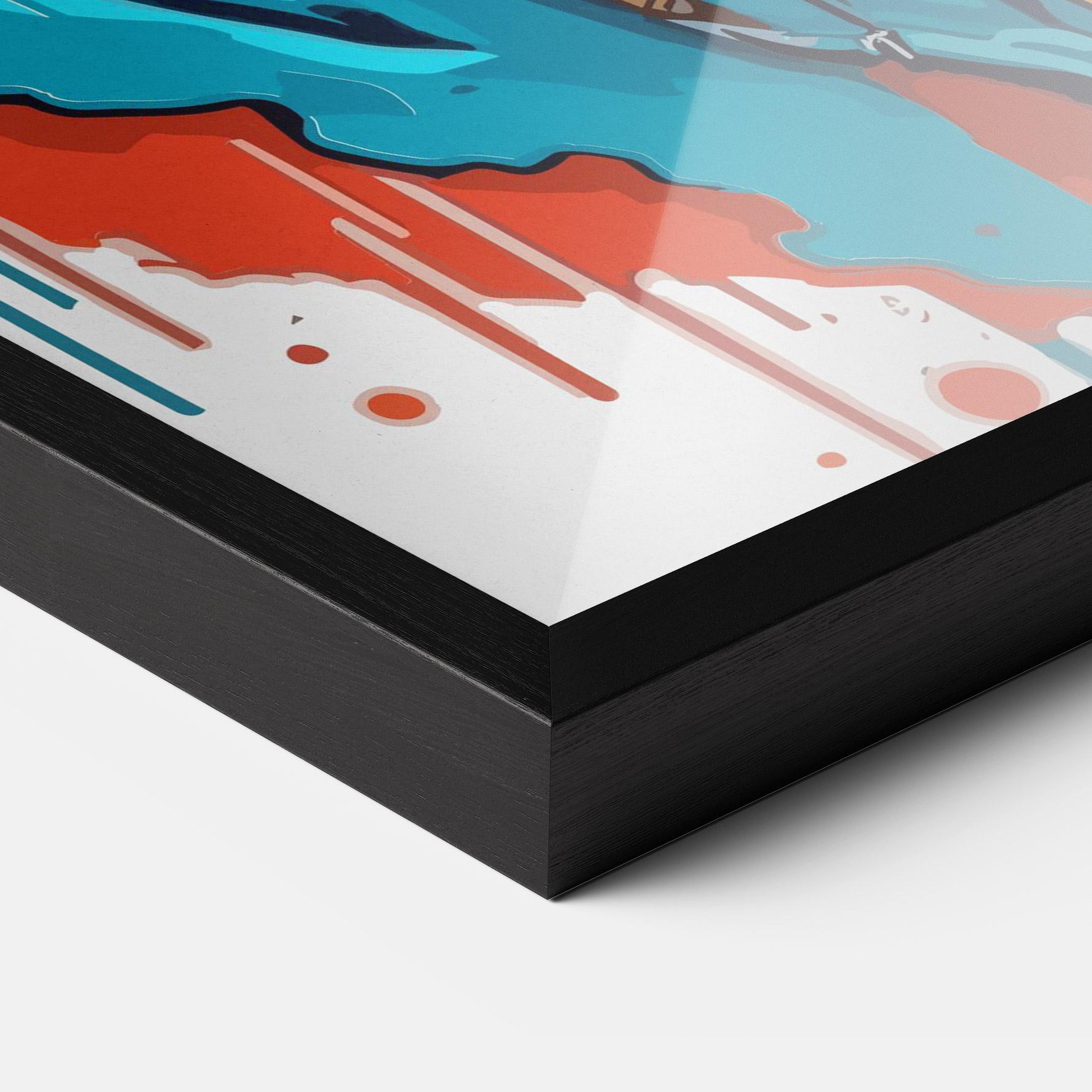 Gerahmte Poster Music Panda mockup 3