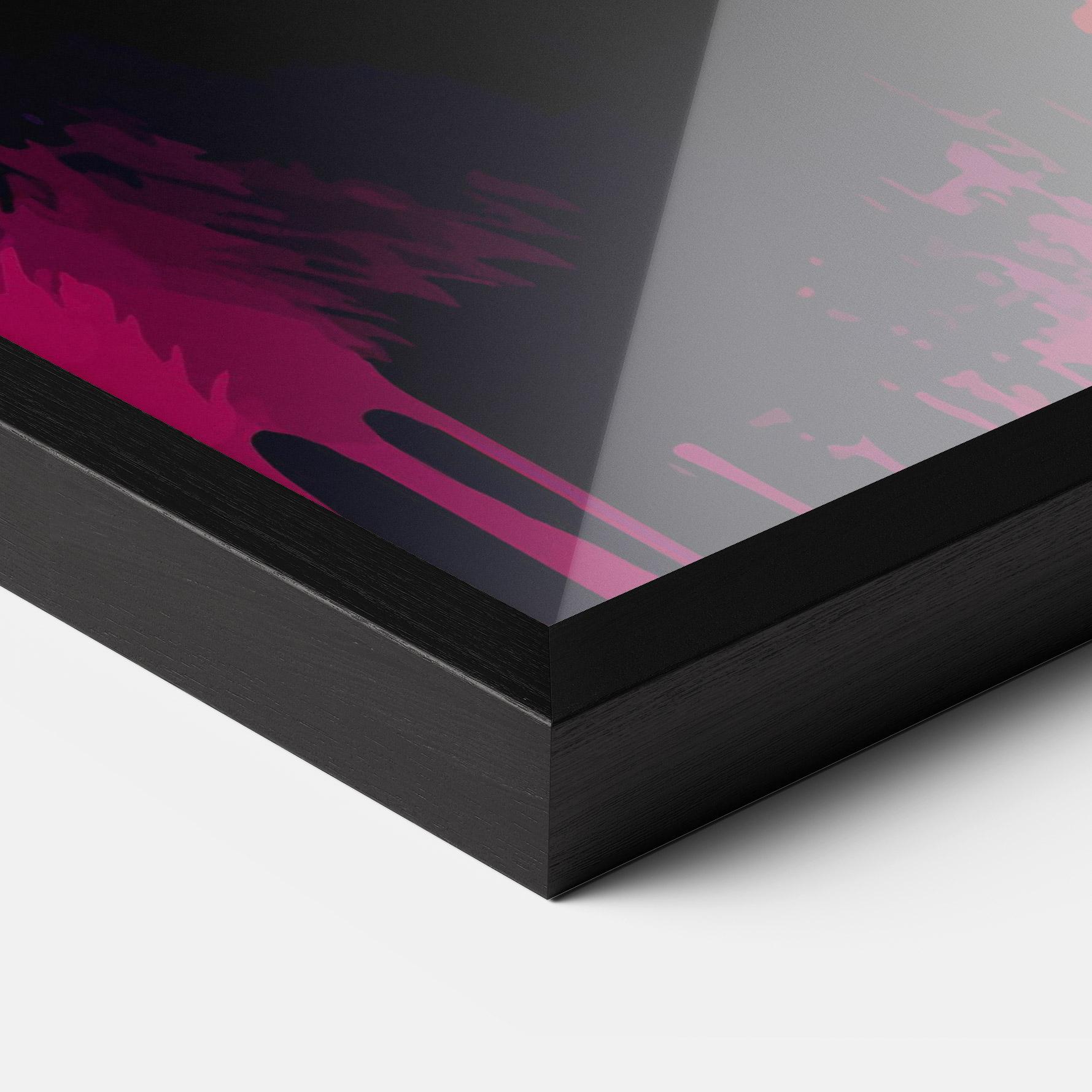 Gerahmte Poster Panda Color Art mockup 3