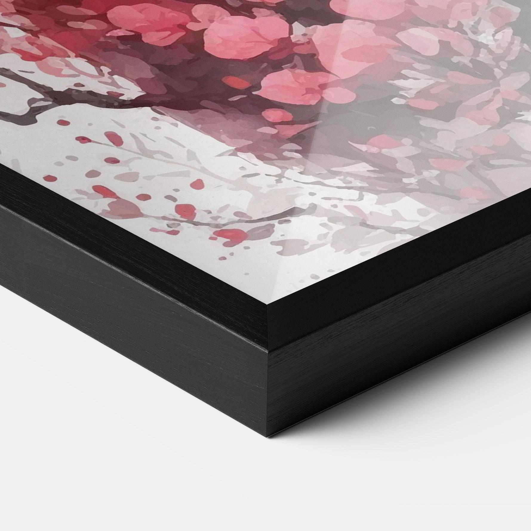 Gerahmte Poster Pink Flower Panda mockup 3