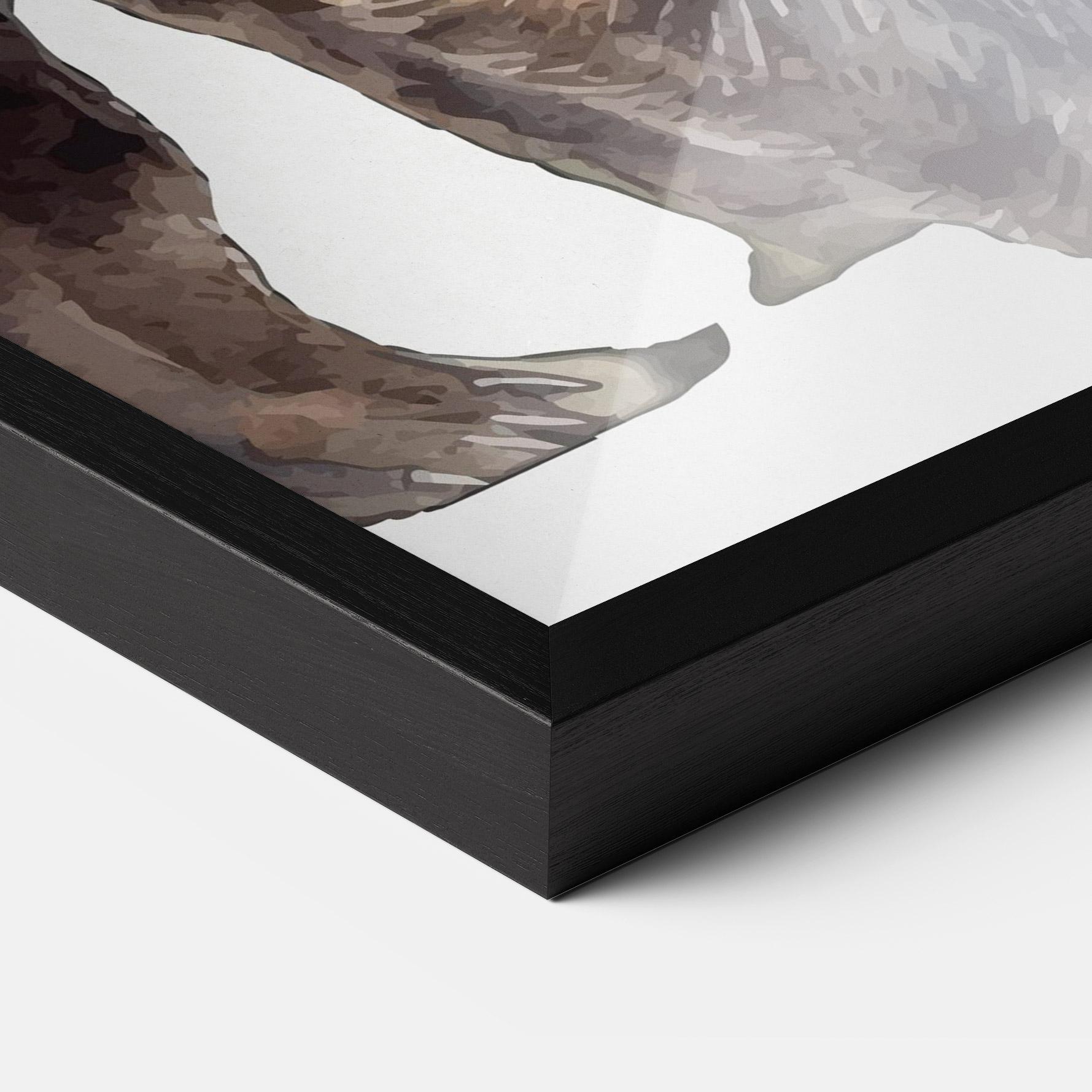 Gerahmte Poster Watercolor Bear Art mockup 3